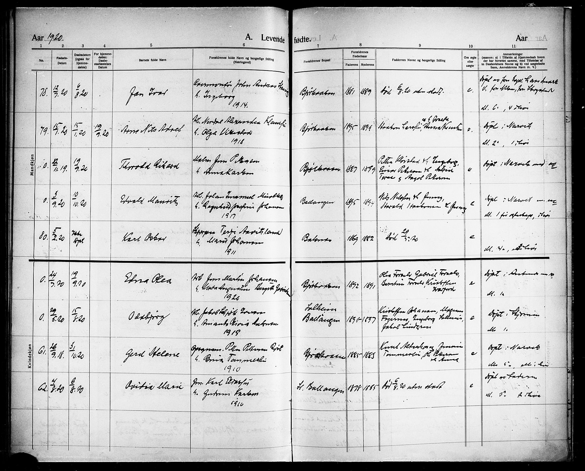 Ministerialprotokoller, klokkerbøker og fødselsregistre - Nordland, AV/SAT-A-1459/863/L0916: Parish register (copy) no. 863C06, 1907-1921