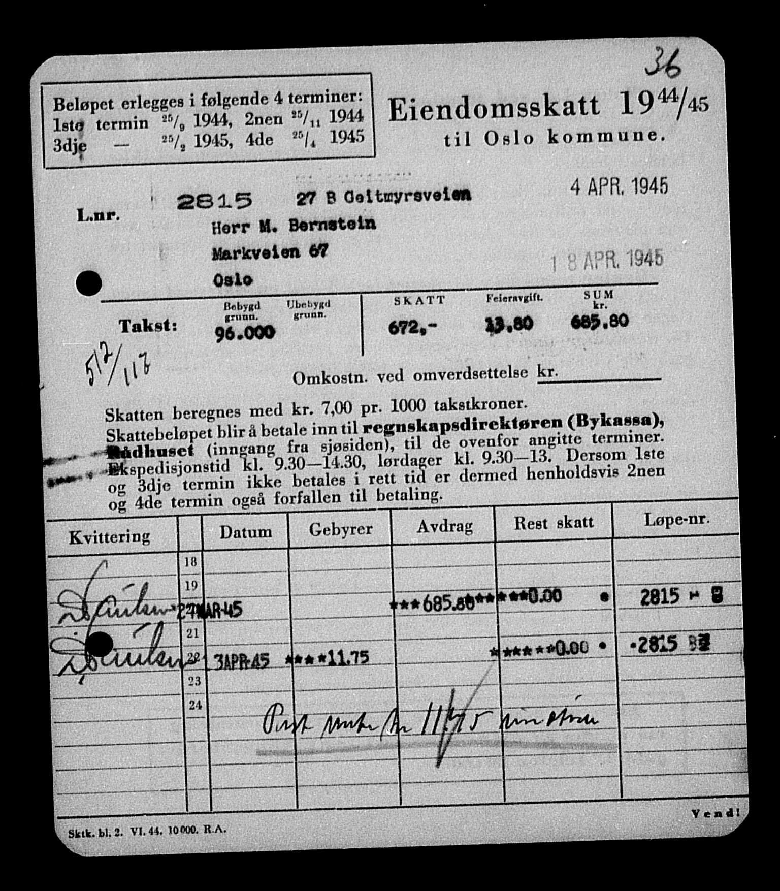 Justisdepartementet, Tilbakeføringskontoret for inndratte formuer, AV/RA-S-1564/H/Hc/Hcc/L0923: --, 1945-1947, p. 15