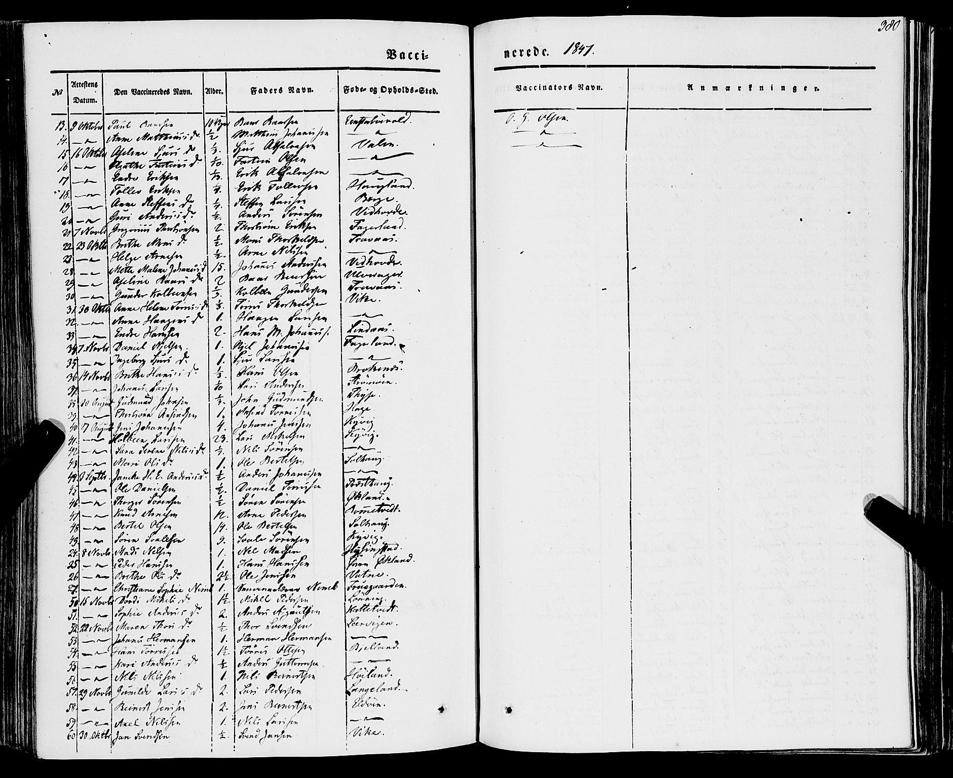 Stord sokneprestembete, AV/SAB-A-78201/H/Haa: Parish register (official) no. A 7, 1841-1861, p. 380