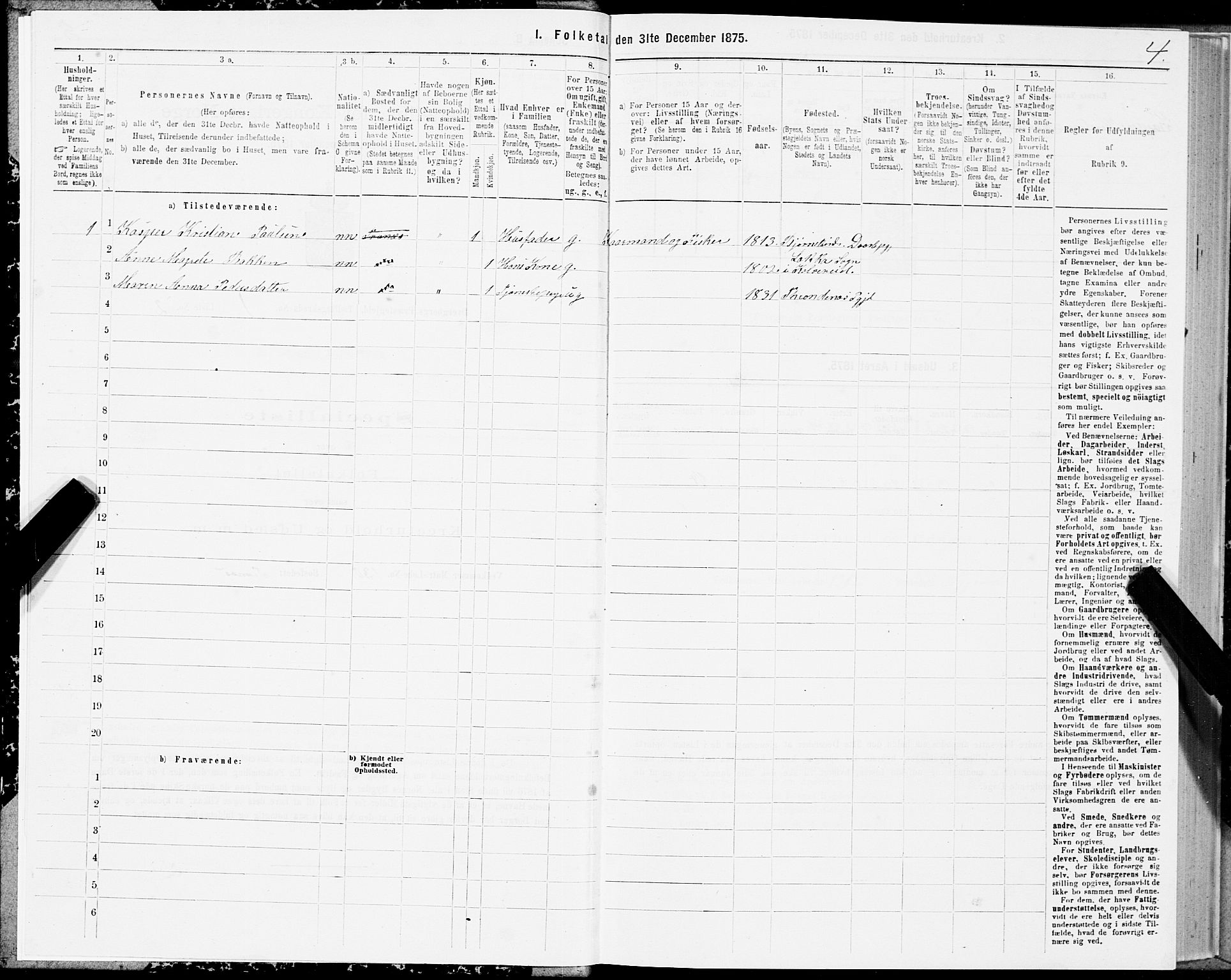 SAT, 1875 census for 1872P Dverberg, 1875, p. 1004