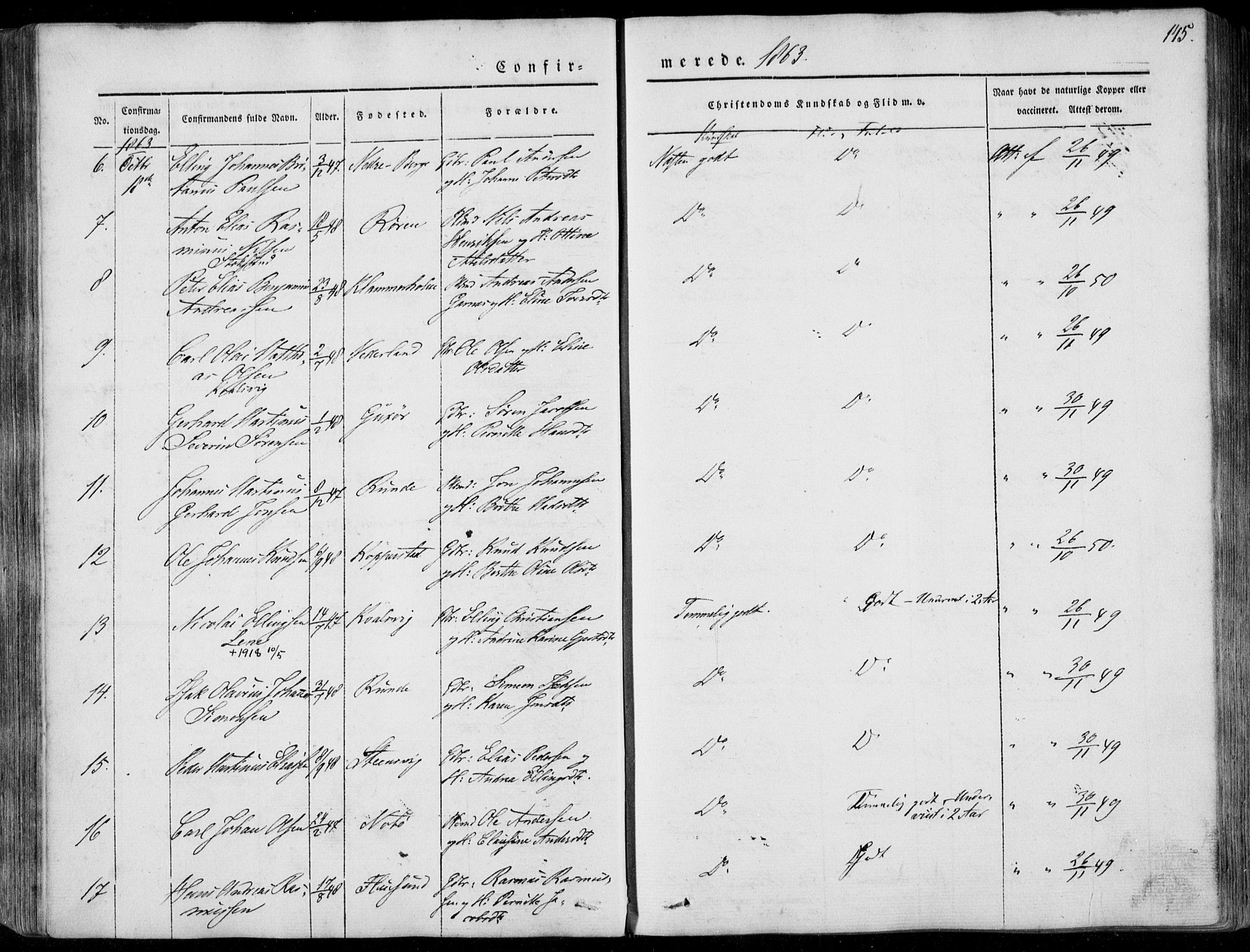 Ministerialprotokoller, klokkerbøker og fødselsregistre - Møre og Romsdal, AV/SAT-A-1454/507/L0070: Parish register (official) no. 507A05, 1842-1873, p. 145