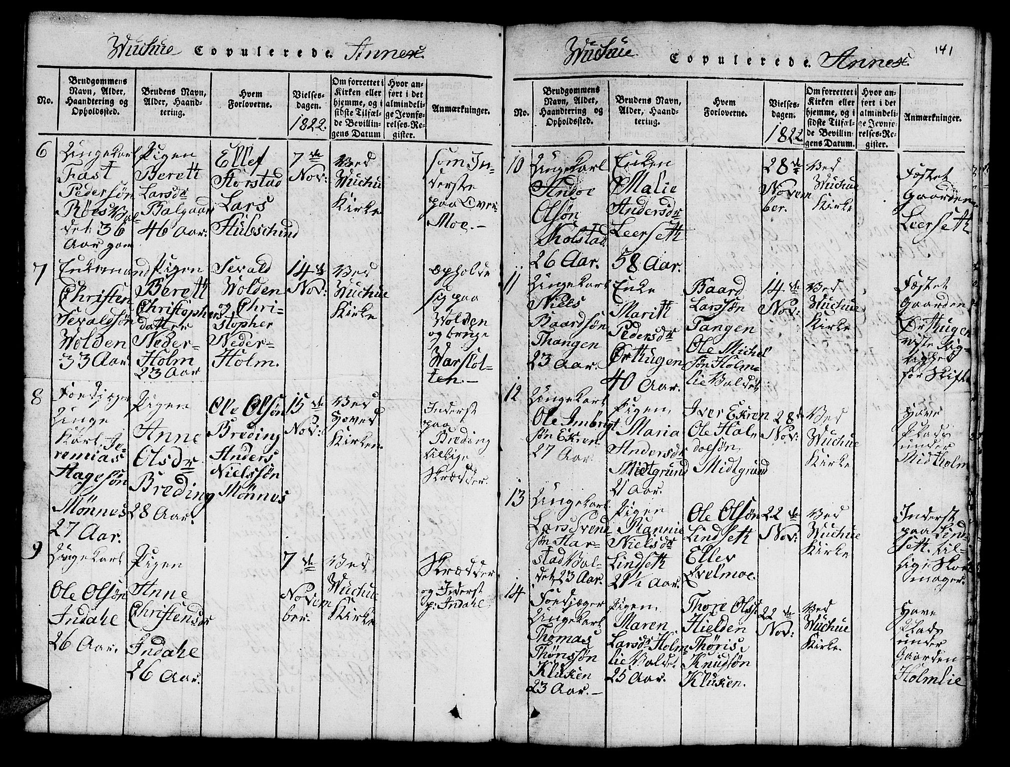 Ministerialprotokoller, klokkerbøker og fødselsregistre - Nord-Trøndelag, SAT/A-1458/724/L0265: Parish register (copy) no. 724C01, 1816-1845, p. 141