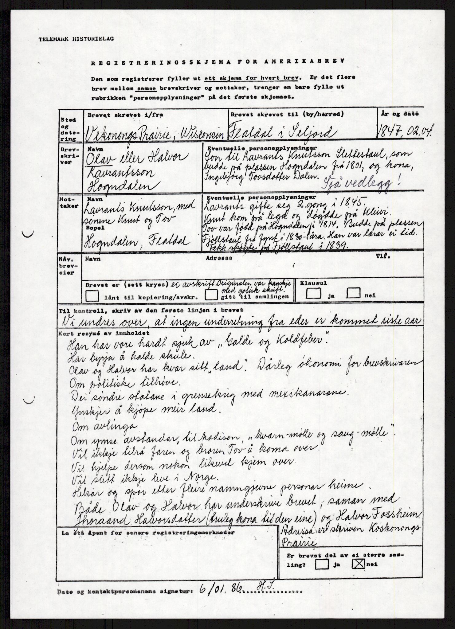 Samlinger til kildeutgivelse, Amerikabrevene, AV/RA-EA-4057/F/L0024: Innlån fra Telemark: Gunleiksrud - Willard, 1838-1914, p. 405