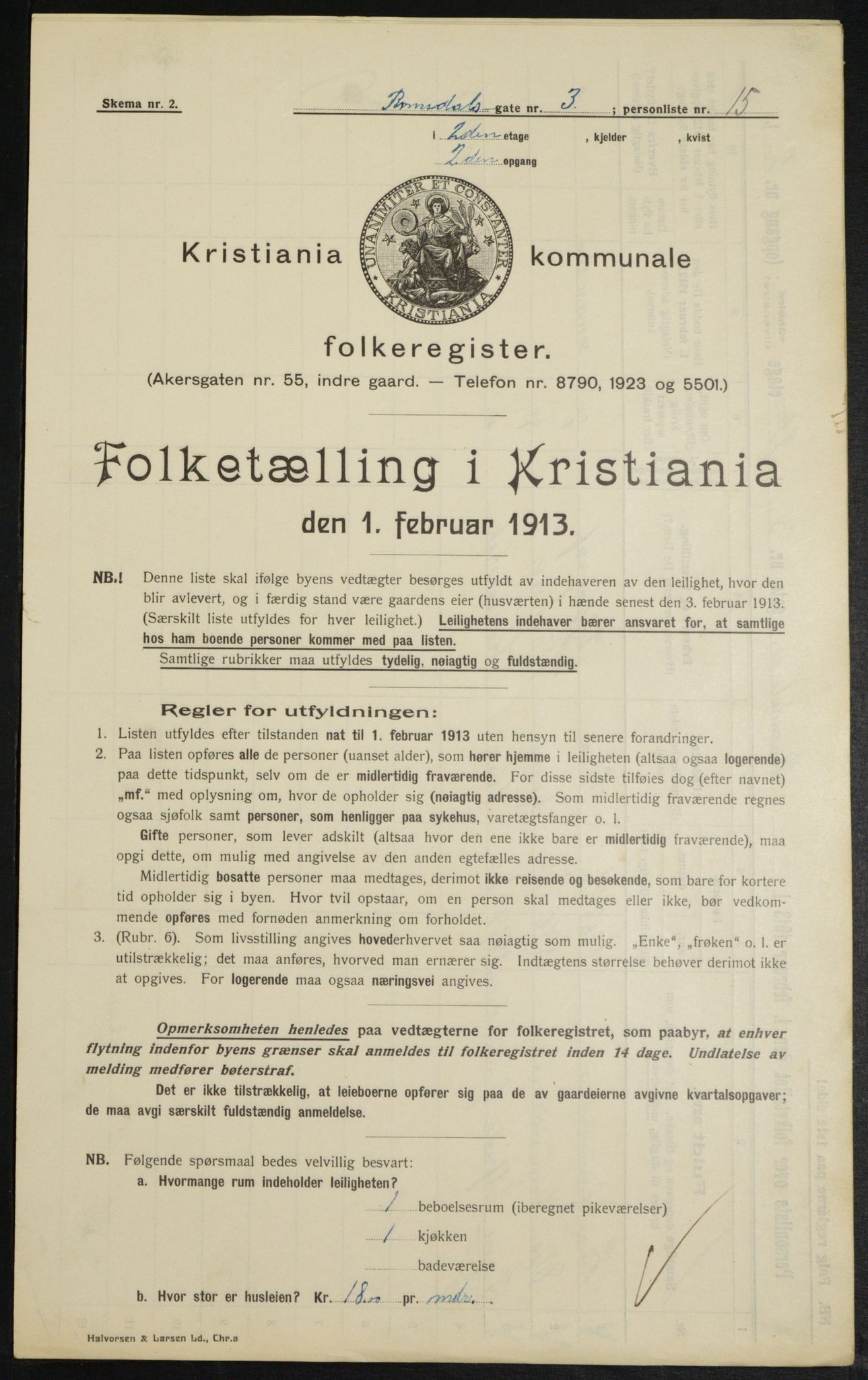 OBA, Municipal Census 1913 for Kristiania, 1913, p. 83212