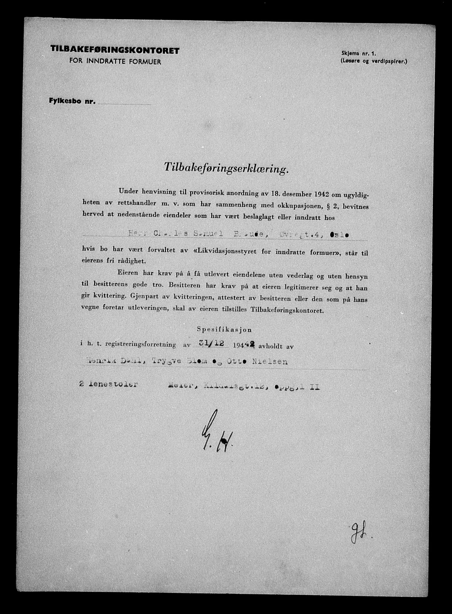 Justisdepartementet, Tilbakeføringskontoret for inndratte formuer, AV/RA-S-1564/H/Hc/Hcc/L0927: --, 1945-1947, p. 554