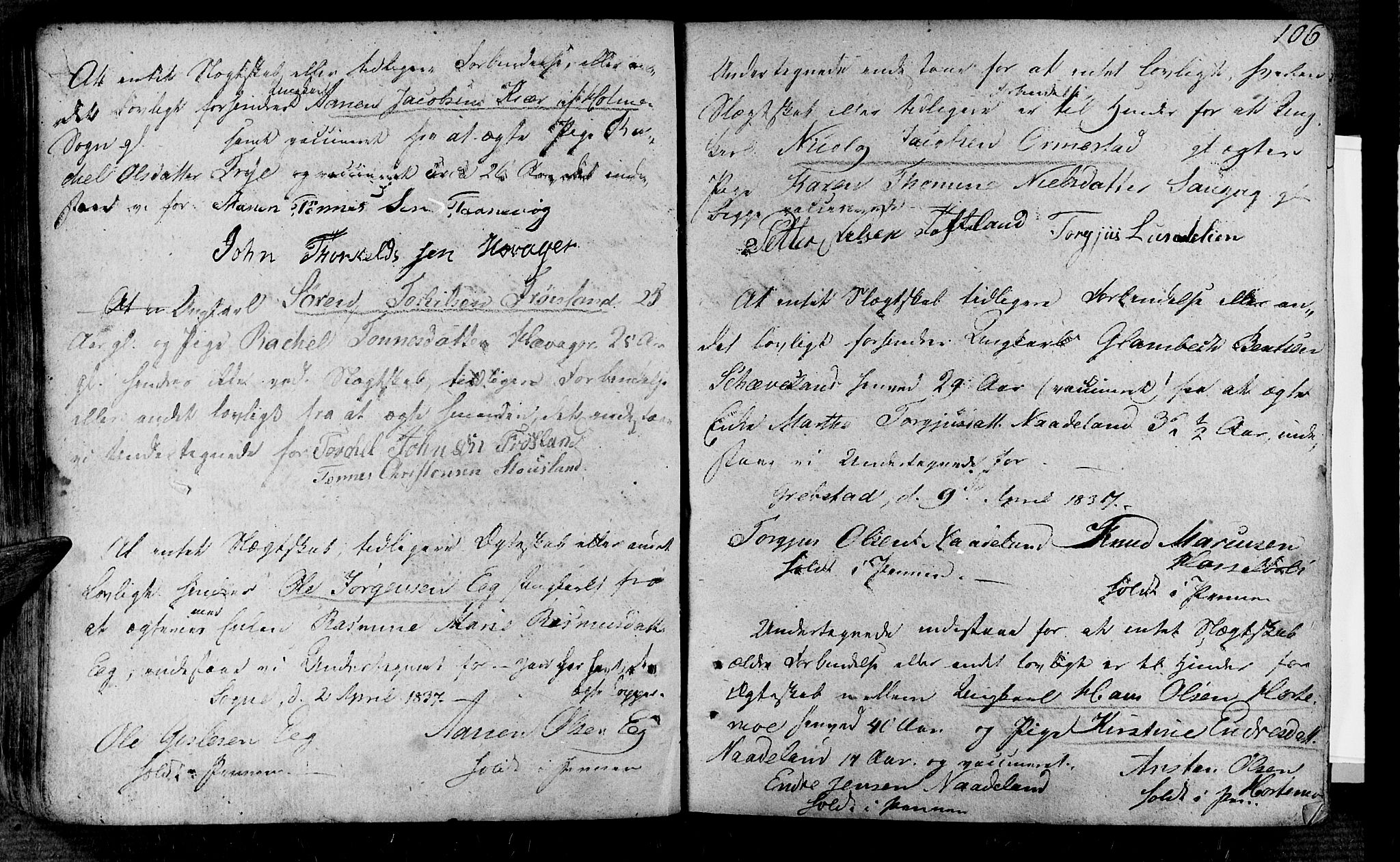 Søgne sokneprestkontor, AV/SAK-1111-0037/F/Fa/Fab/L0007: Parish register (official) no. A 7, 1791-1851, p. 106