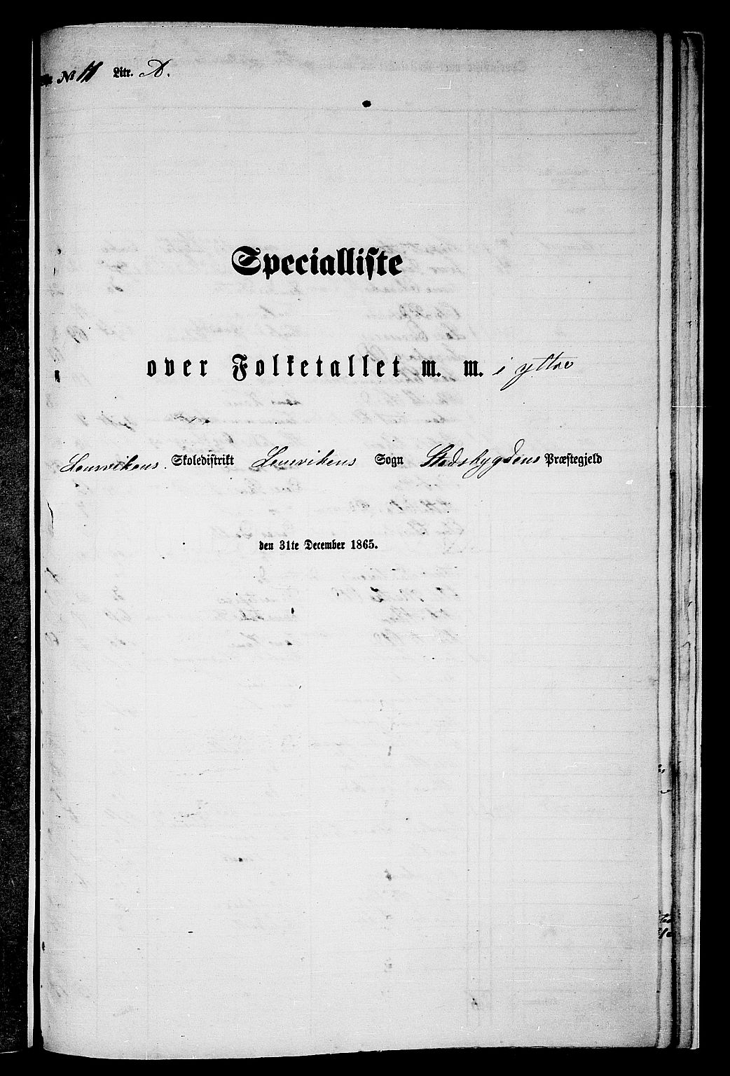 RA, 1865 census for Stadsbygd, 1865, p. 212