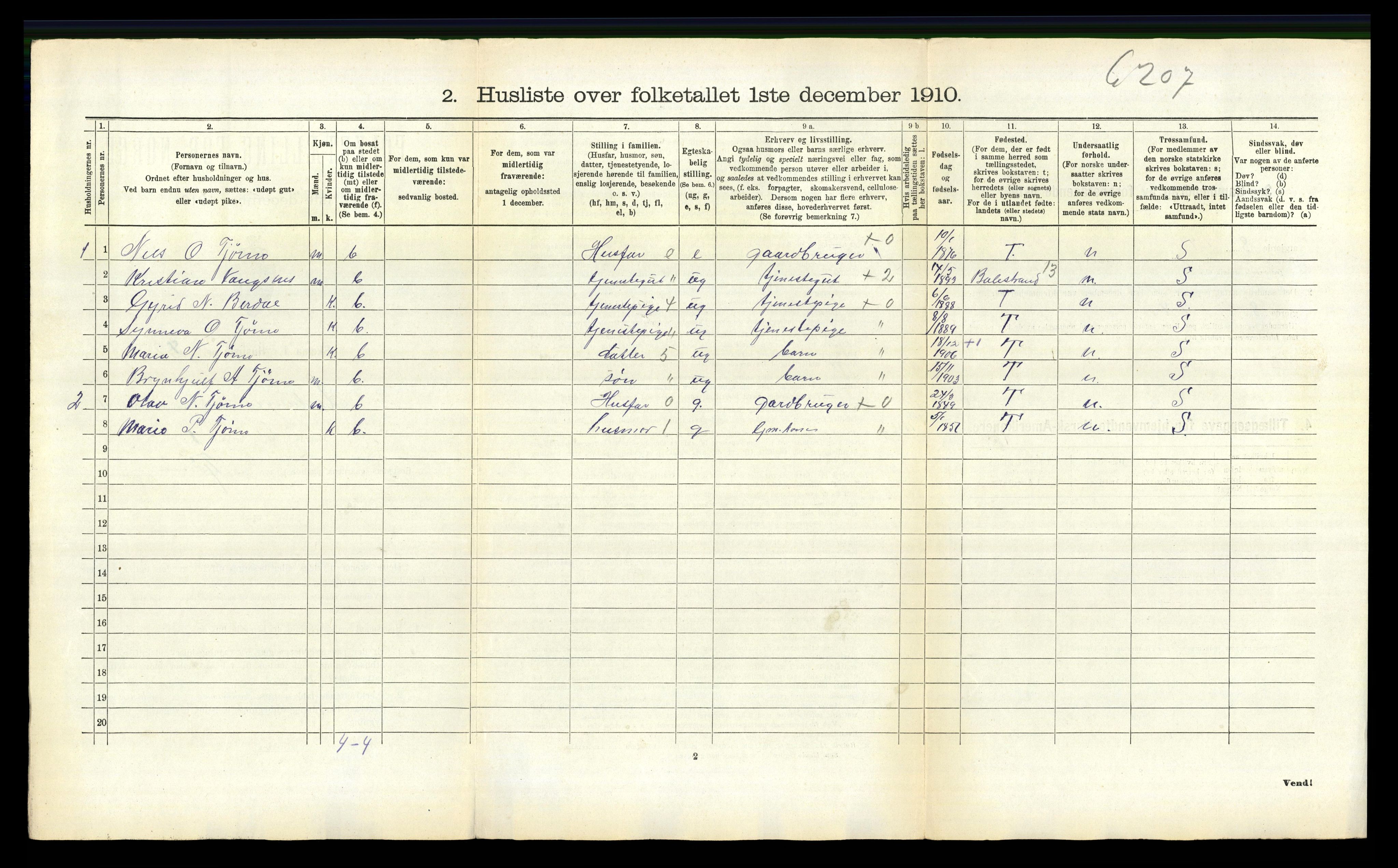 RA, 1910 census for Leikanger, 1910, p. 899