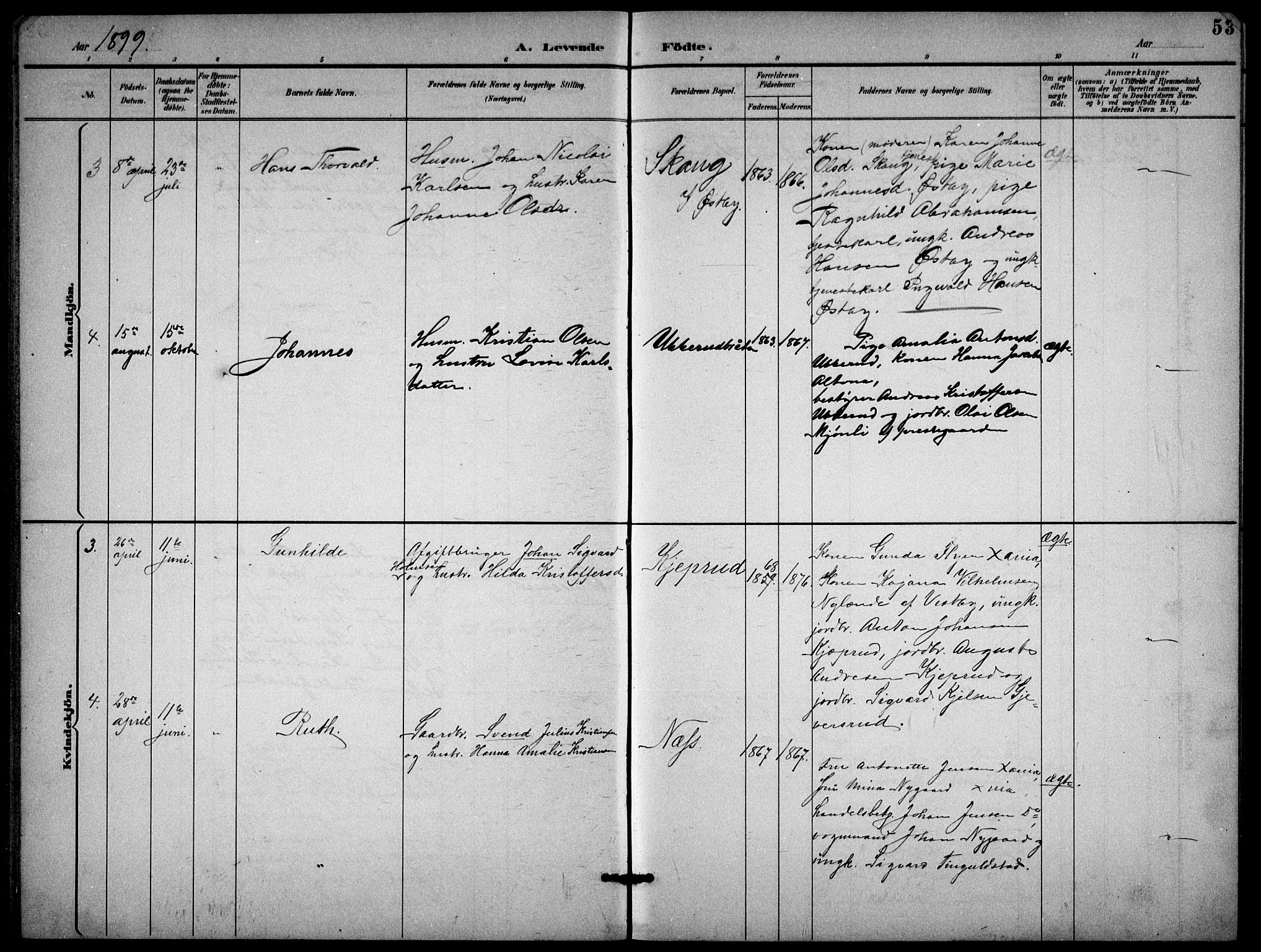 Enebakk prestekontor Kirkebøker, SAO/A-10171c/G/Gb/L0002: Parish register (copy) no. II 2, 1891-1903, p. 53