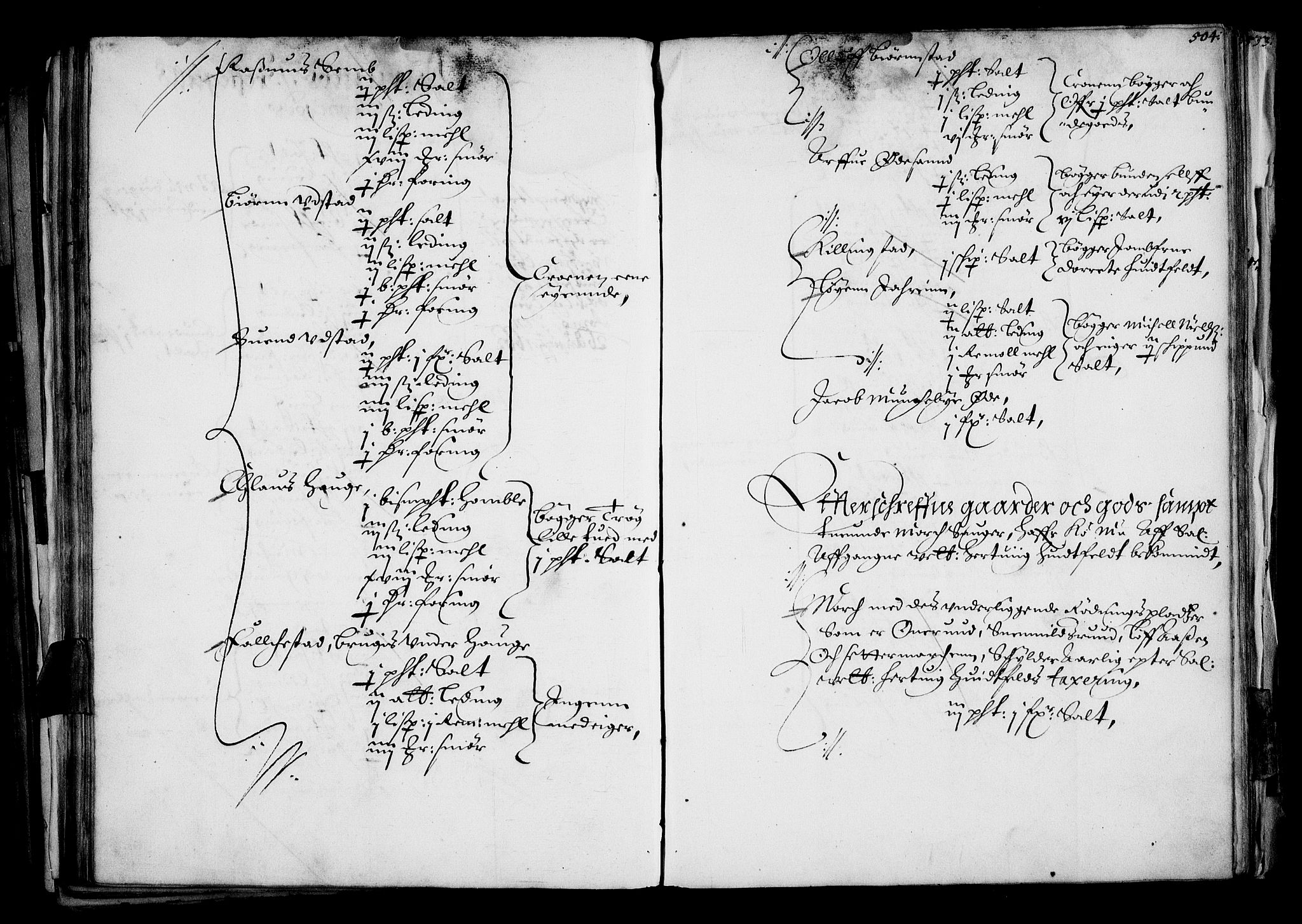 Rentekammeret inntil 1814, Realistisk ordnet avdeling, AV/RA-EA-4070/N/Na/L0001: [XI f]: Akershus stifts jordebok, 1652, p. 503b-504a