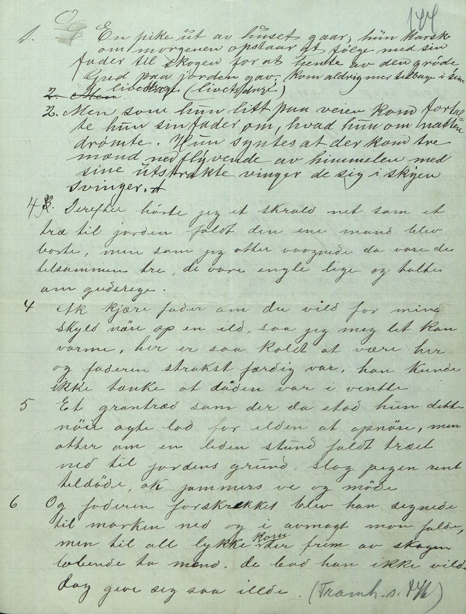 Rikard Berge, TEMU/TGM-A-1003/F/L0008/0012: 300-340 / 311 Brev, også viser og noen regler og rim. Skikker fra Valdres, 1913, p. 144