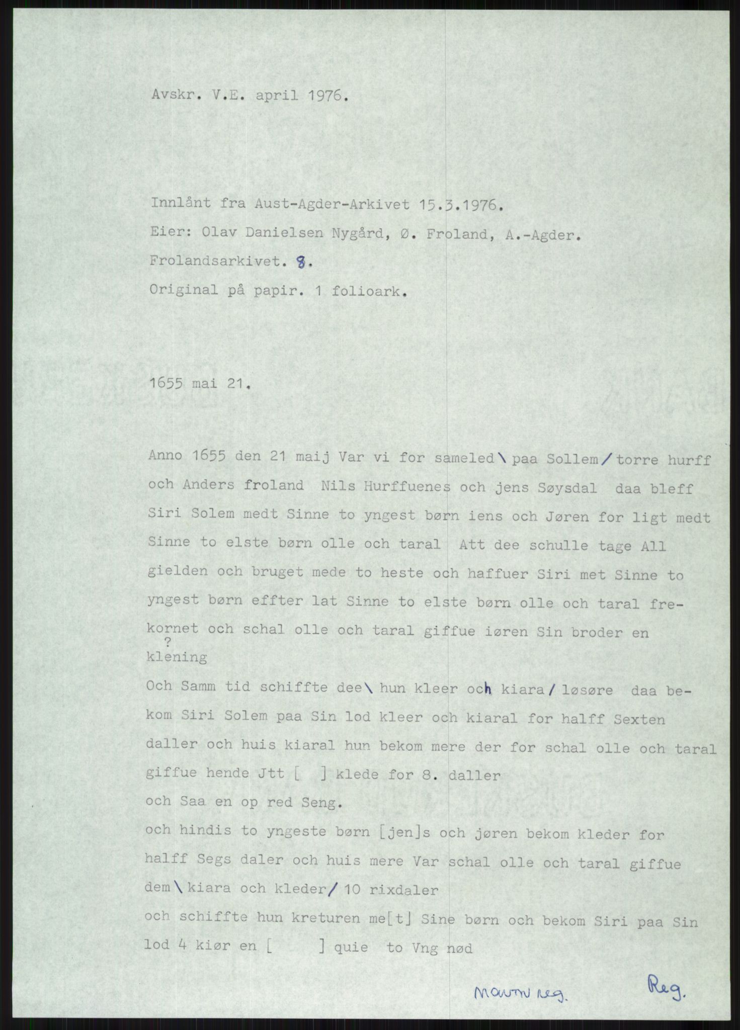 Samlinger til kildeutgivelse, Diplomavskriftsamlingen, AV/RA-EA-4053/H/Ha, p. 2164