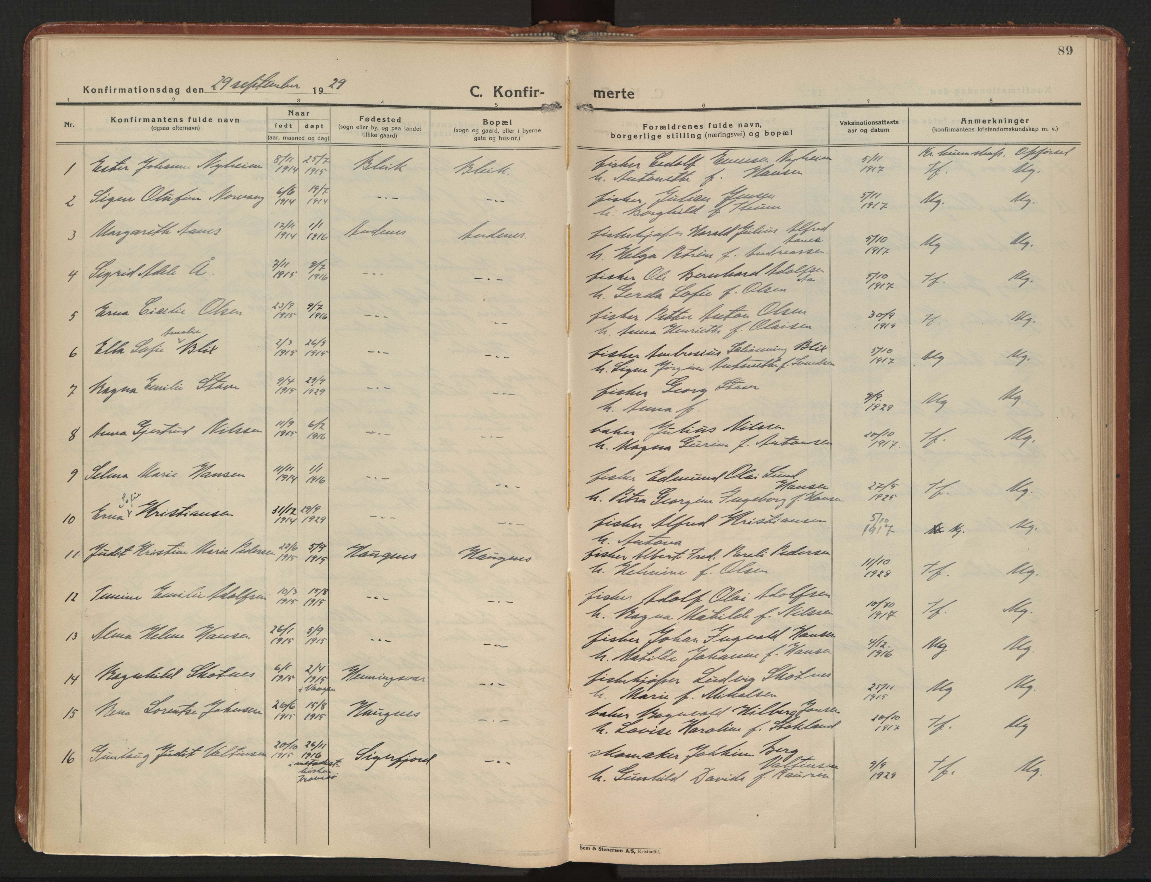 Ministerialprotokoller, klokkerbøker og fødselsregistre - Nordland, AV/SAT-A-1459/899/L1441: Parish register (official) no. 899A09, 1923-1939, p. 89