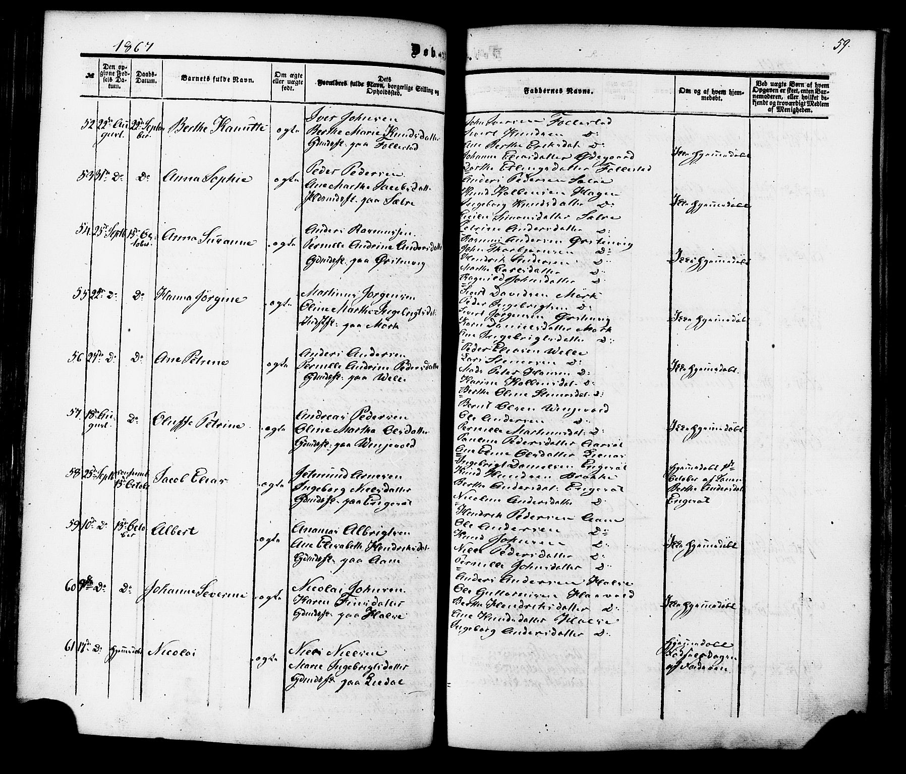 Ministerialprotokoller, klokkerbøker og fødselsregistre - Møre og Romsdal, AV/SAT-A-1454/513/L0175: Parish register (official) no. 513A02, 1856-1877, p. 59