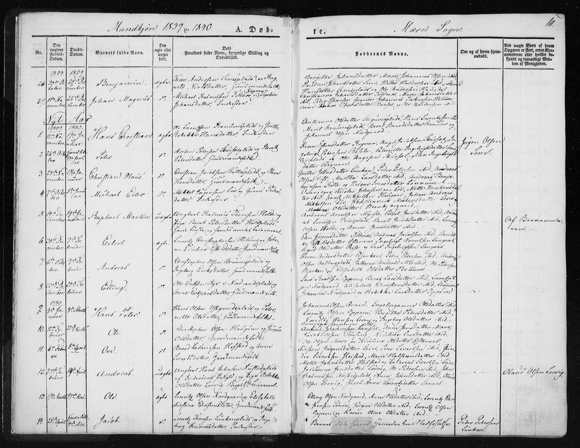 Ministerialprotokoller, klokkerbøker og fødselsregistre - Nord-Trøndelag, SAT/A-1458/735/L0339: Parish register (official) no. 735A06 /1, 1836-1848, p. 10
