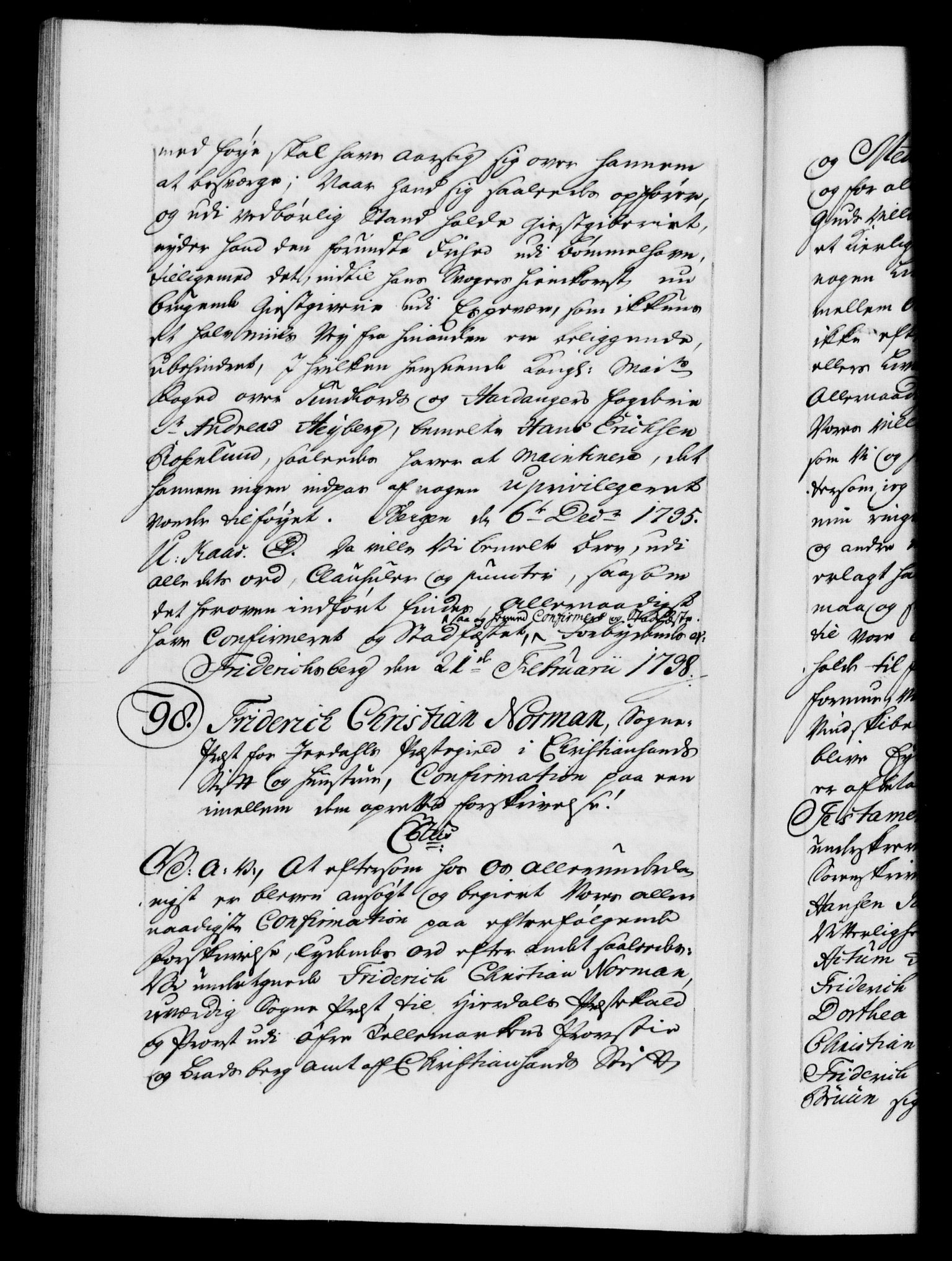 Danske Kanselli 1572-1799, RA/EA-3023/F/Fc/Fca/Fcaa/L0030: Norske registre, 1737-1738, p. 323b
