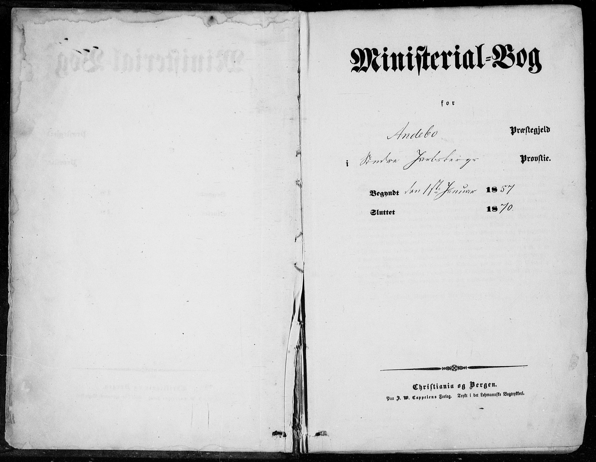 Andebu kirkebøker, AV/SAKO-A-336/F/Fa/L0005: Parish register (official) no. I 5, 1857-1870