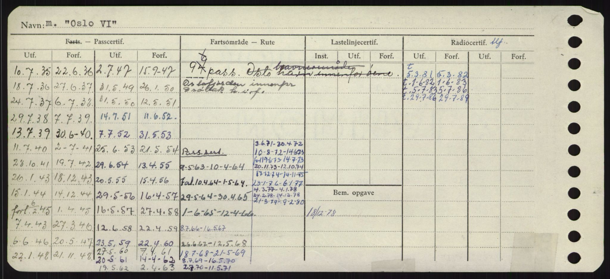 Sjøfartsdirektoratet med forløpere, Skipsmålingen, RA/S-1627/H/Hd/L0028: Fartøy, O, p. 462