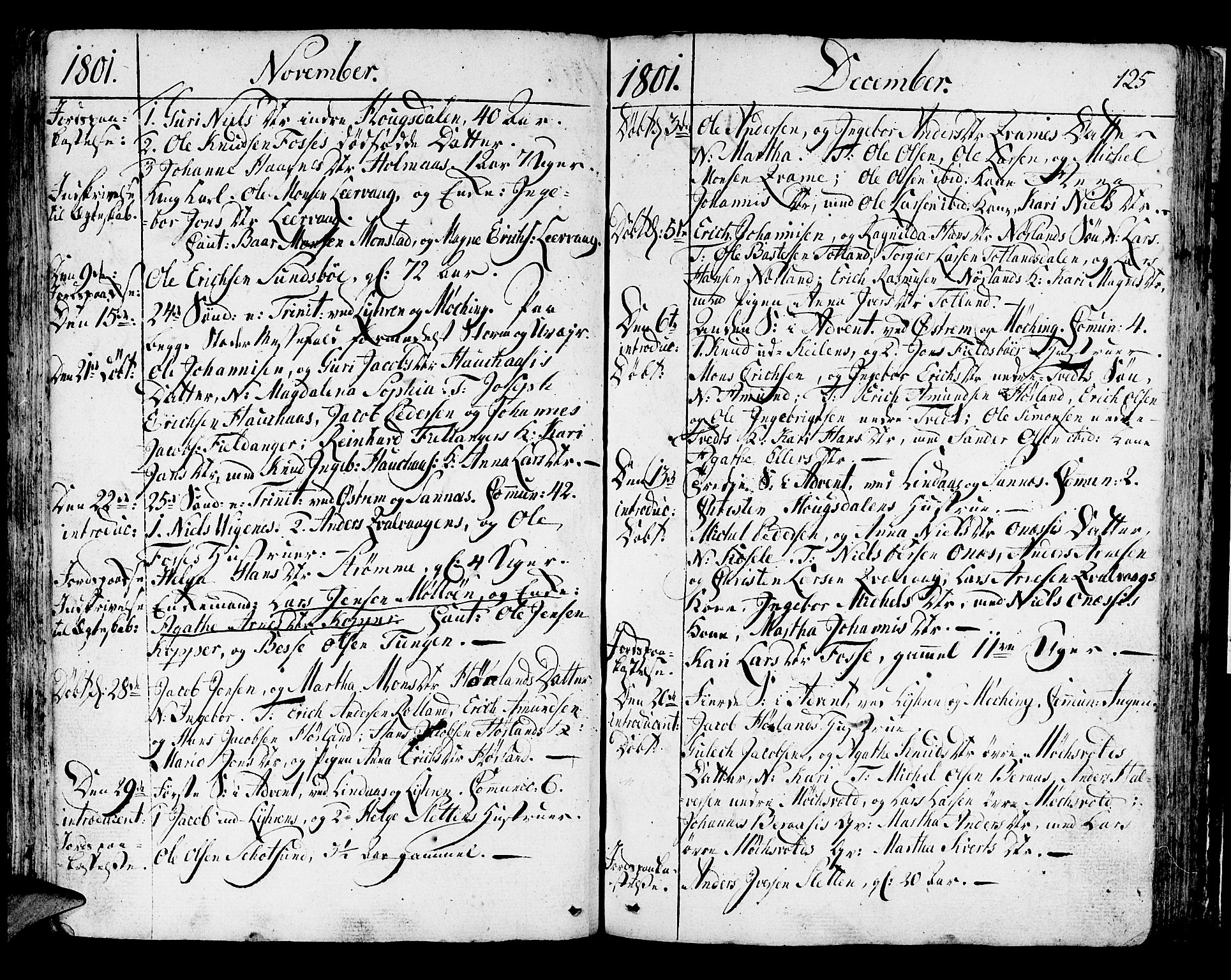 Lindås Sokneprestembete, AV/SAB-A-76701/H/Haa/Haaa/L0005: Parish register (official) no. A 5, 1791-1813, p. 125