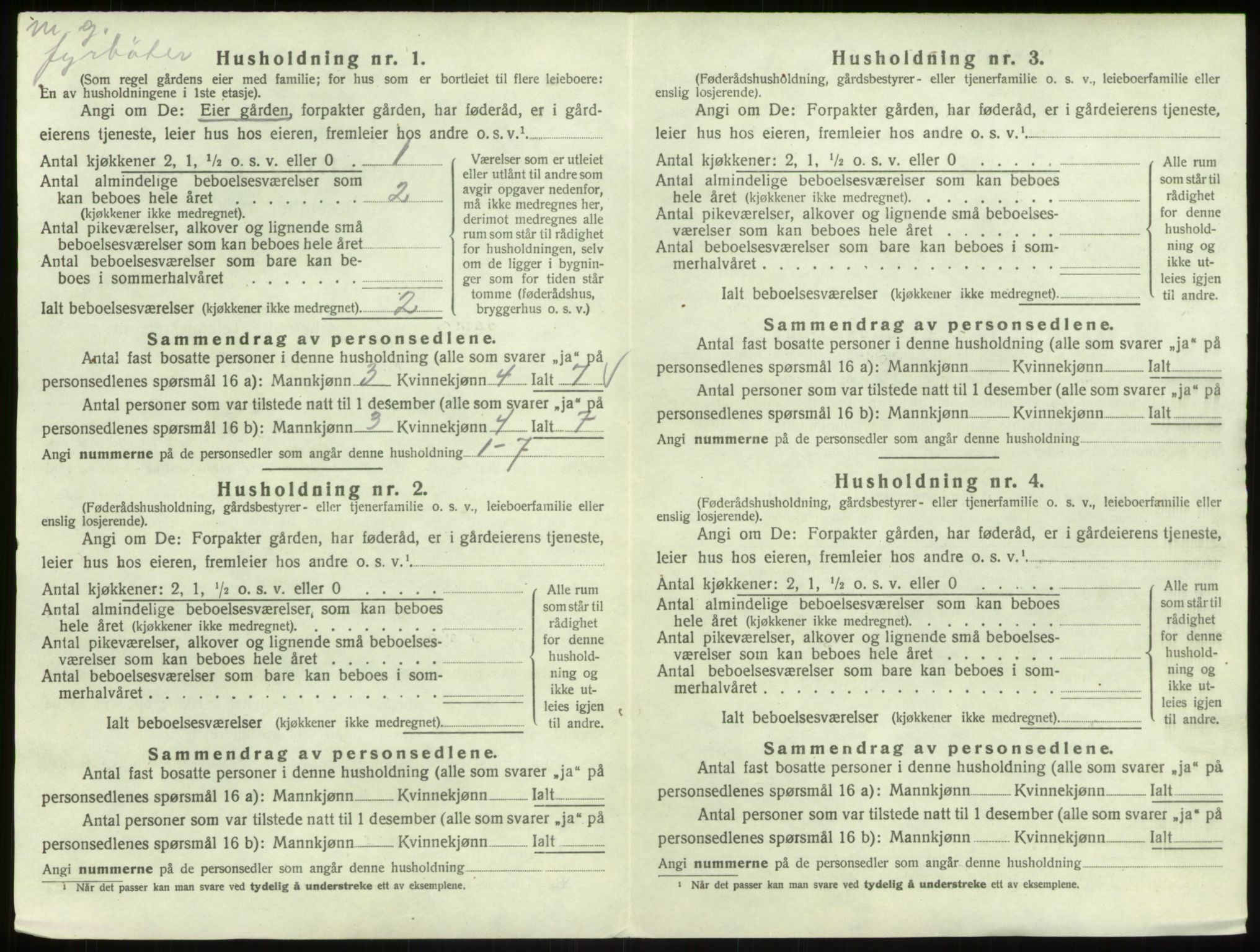 SAB, 1920 census for Åsane, 1920, p. 36