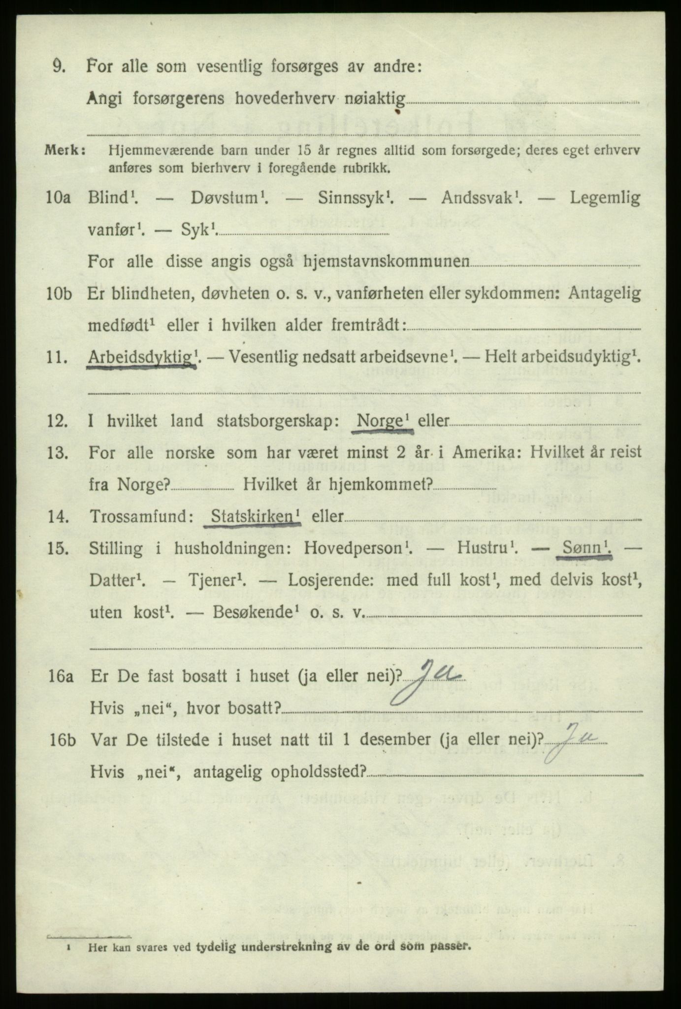 SAB, 1920 census for Bremanger, 1920, p. 3989