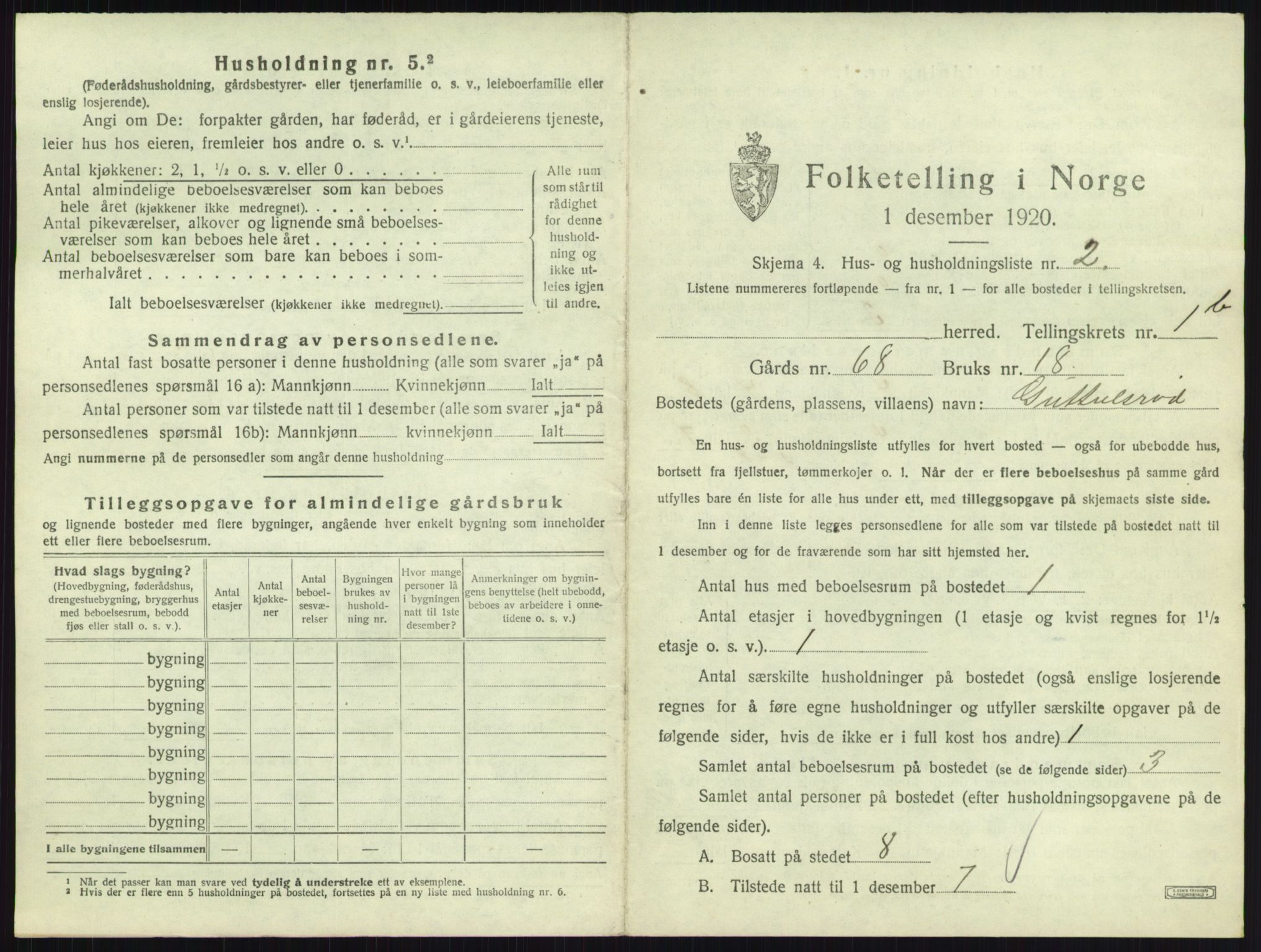 SAKO, 1920 census for Borre, 1920, p. 165