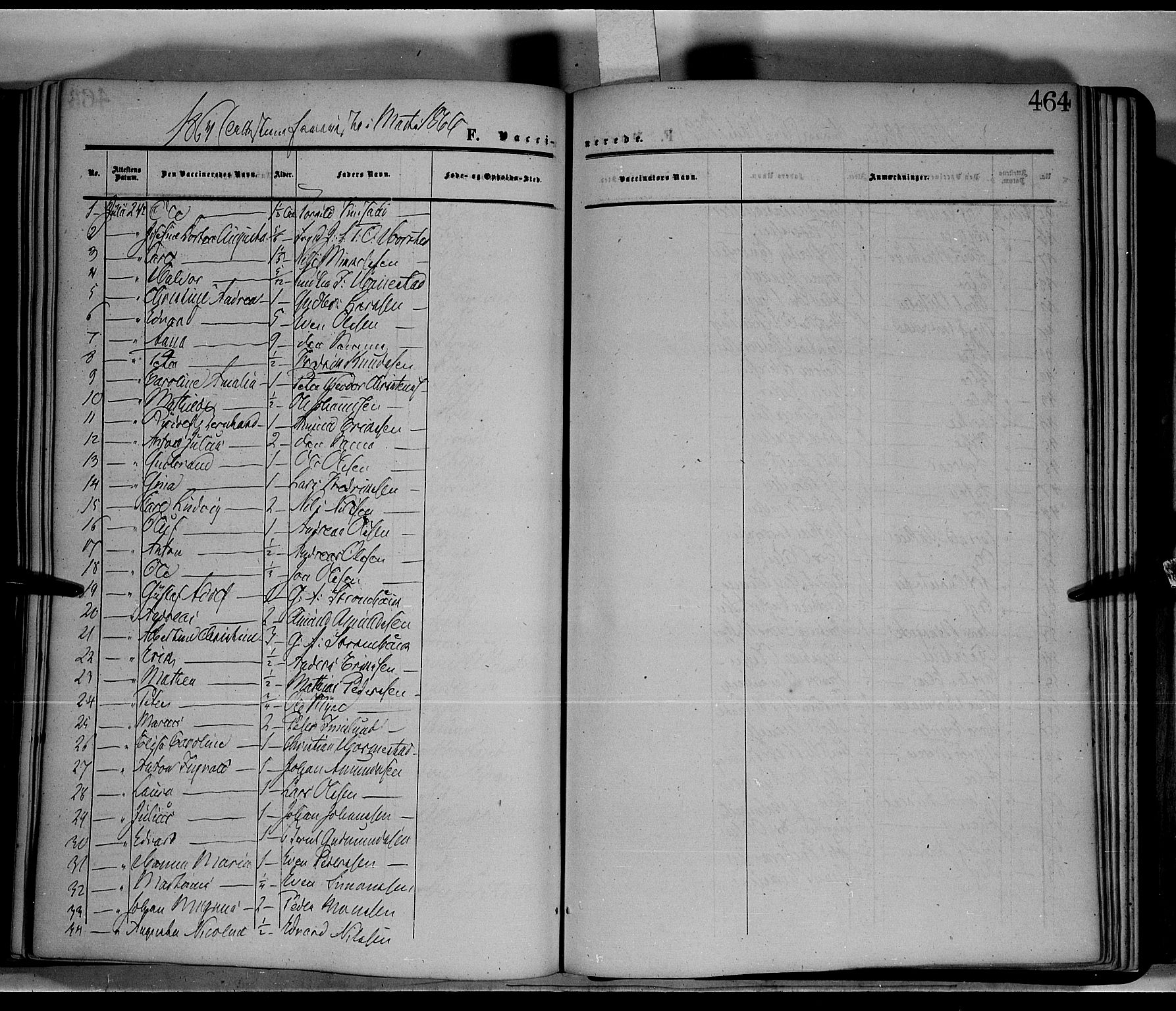 Fåberg prestekontor, SAH/PREST-086/H/Ha/Haa/L0006: Parish register (official) no. 6B, 1855-1867, p. 464