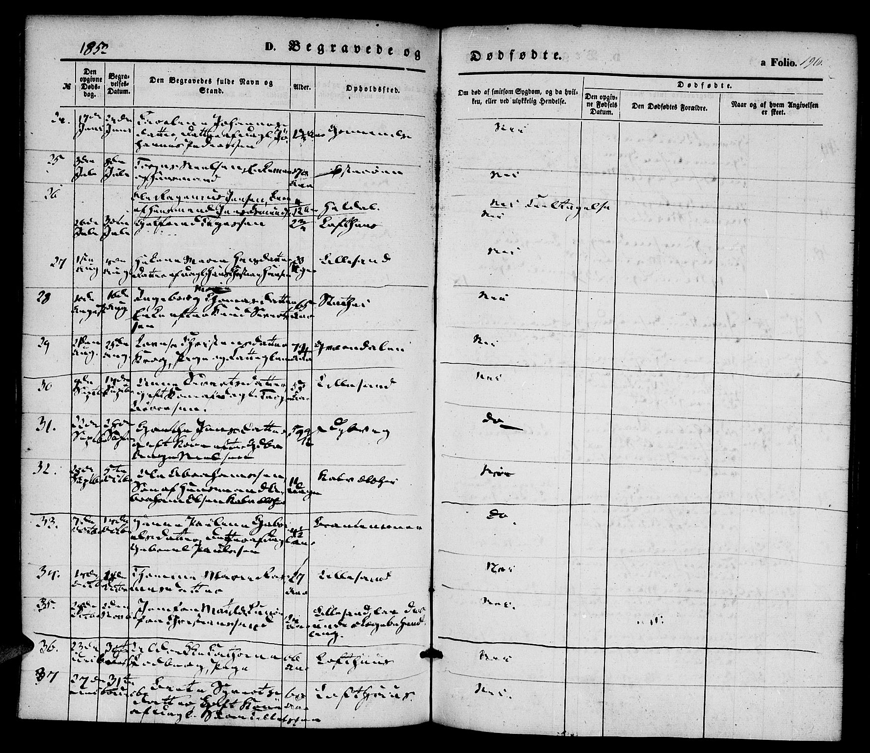 Vestre Moland sokneprestkontor, AV/SAK-1111-0046/F/Fa/Fab/L0006: Parish register (official) no. A 6, 1850-1858, p. 196