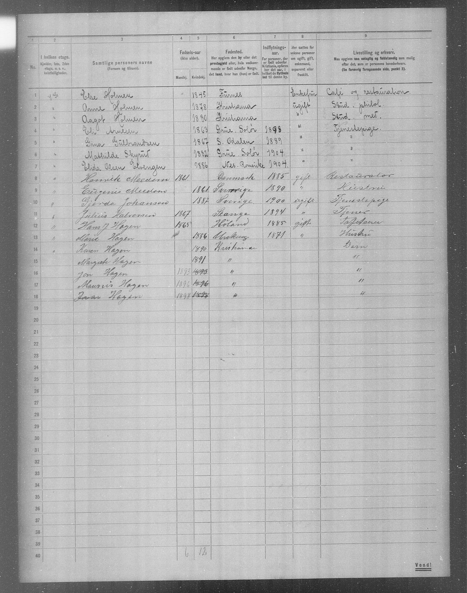 OBA, Municipal Census 1904 for Kristiania, 1904, p. 14229