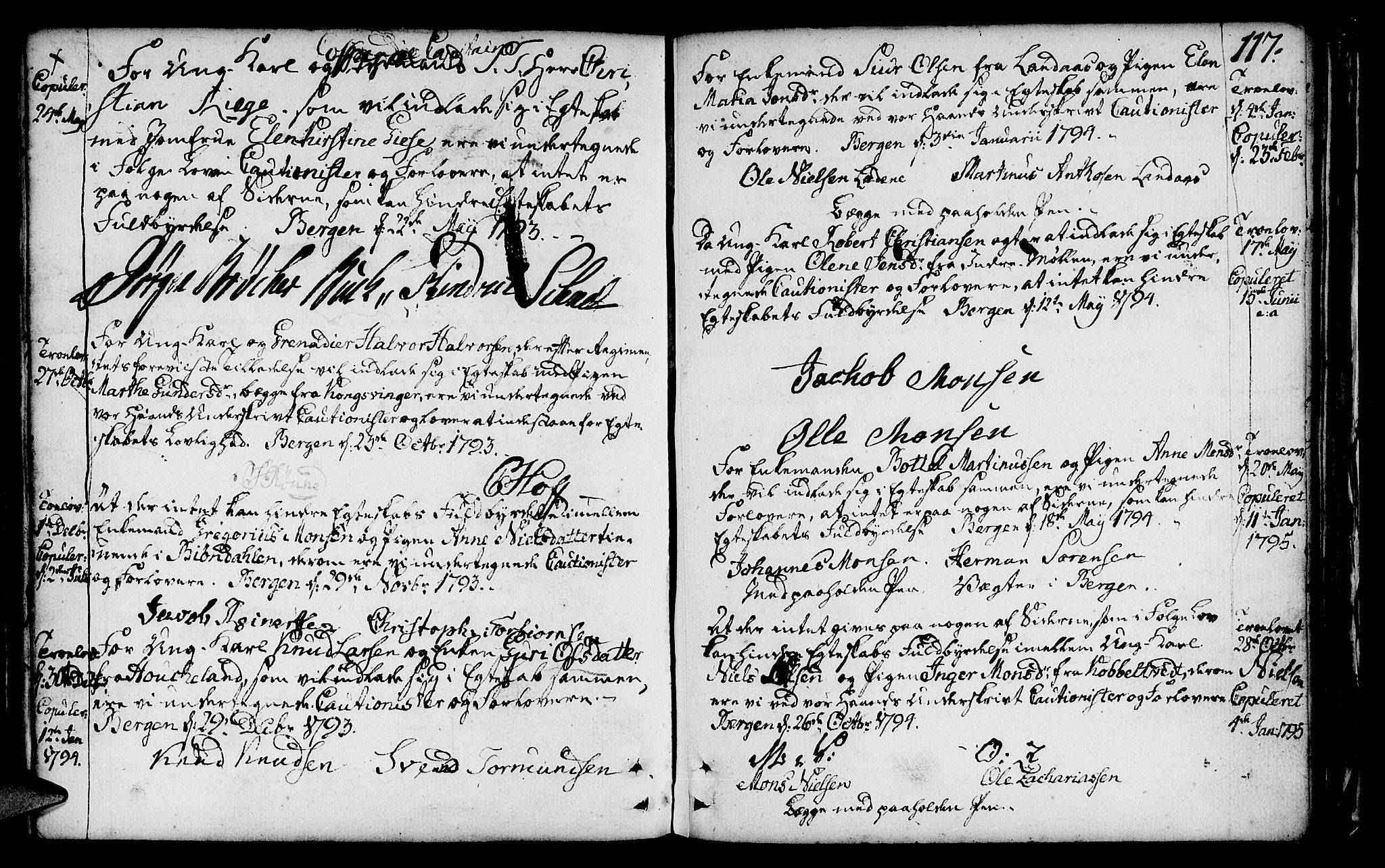 St. Jørgens hospital og Årstad sokneprestembete, SAB/A-99934: Parish register (official) no. A 1, 1743-1823, p. 117