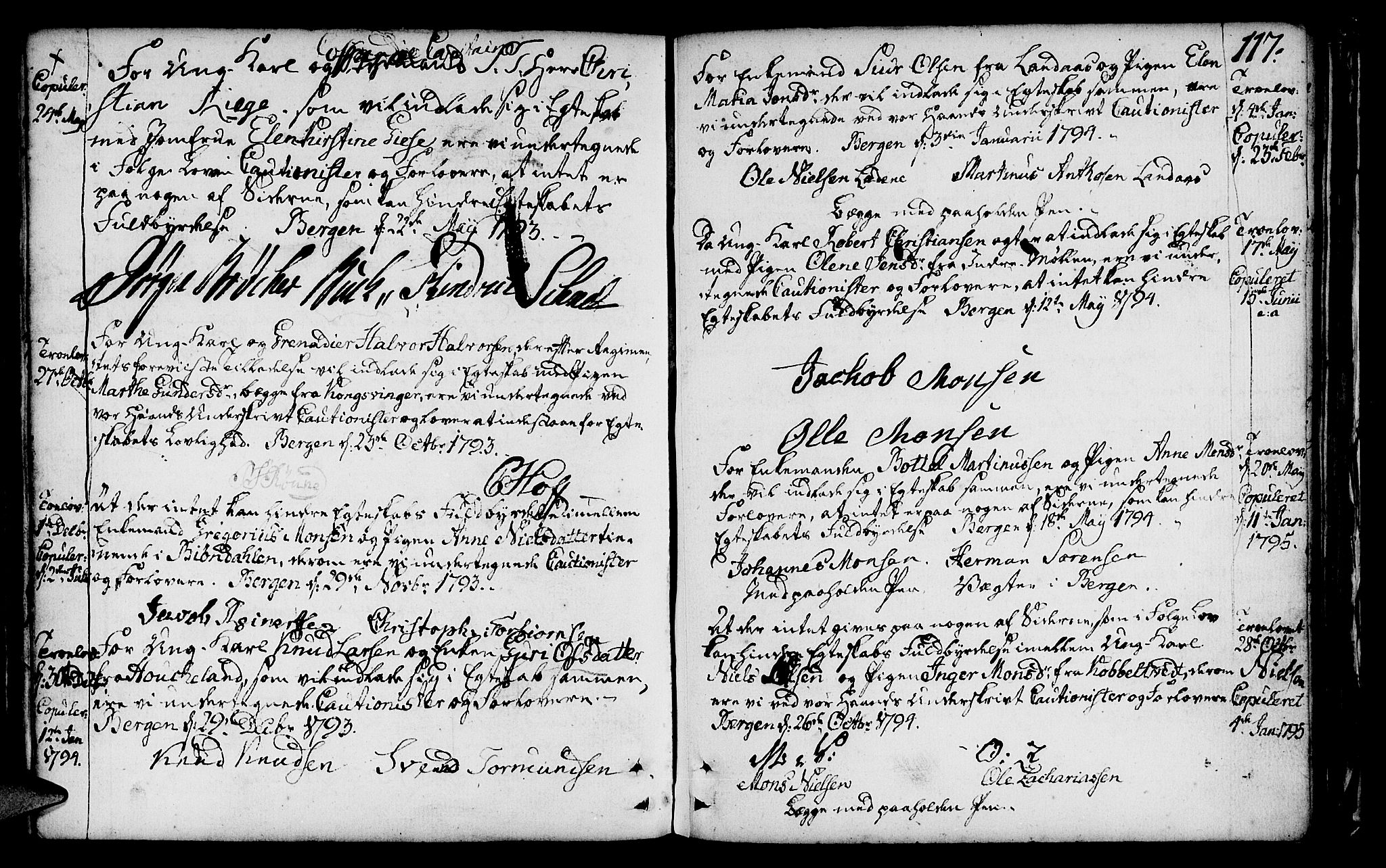 St. Jørgens hospital og Årstad sokneprestembete, AV/SAB-A-99934: Parish register (official) no. A 1, 1743-1823, p. 117