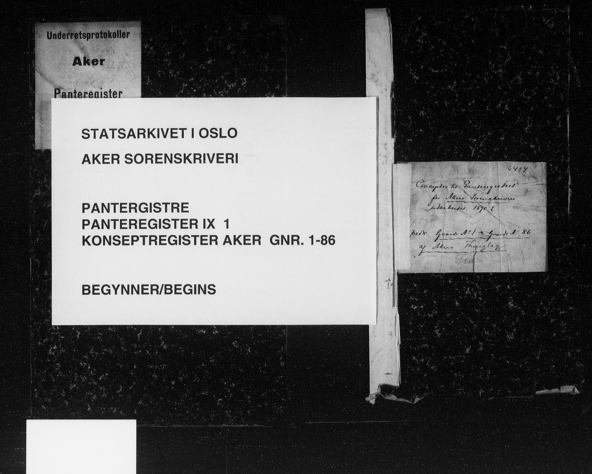 Aker sorenskriveri, AV/SAO-A-10895/G/Ga/Gab/Gabi/L0001: Mortgage register no. IX 1, 1890-1890