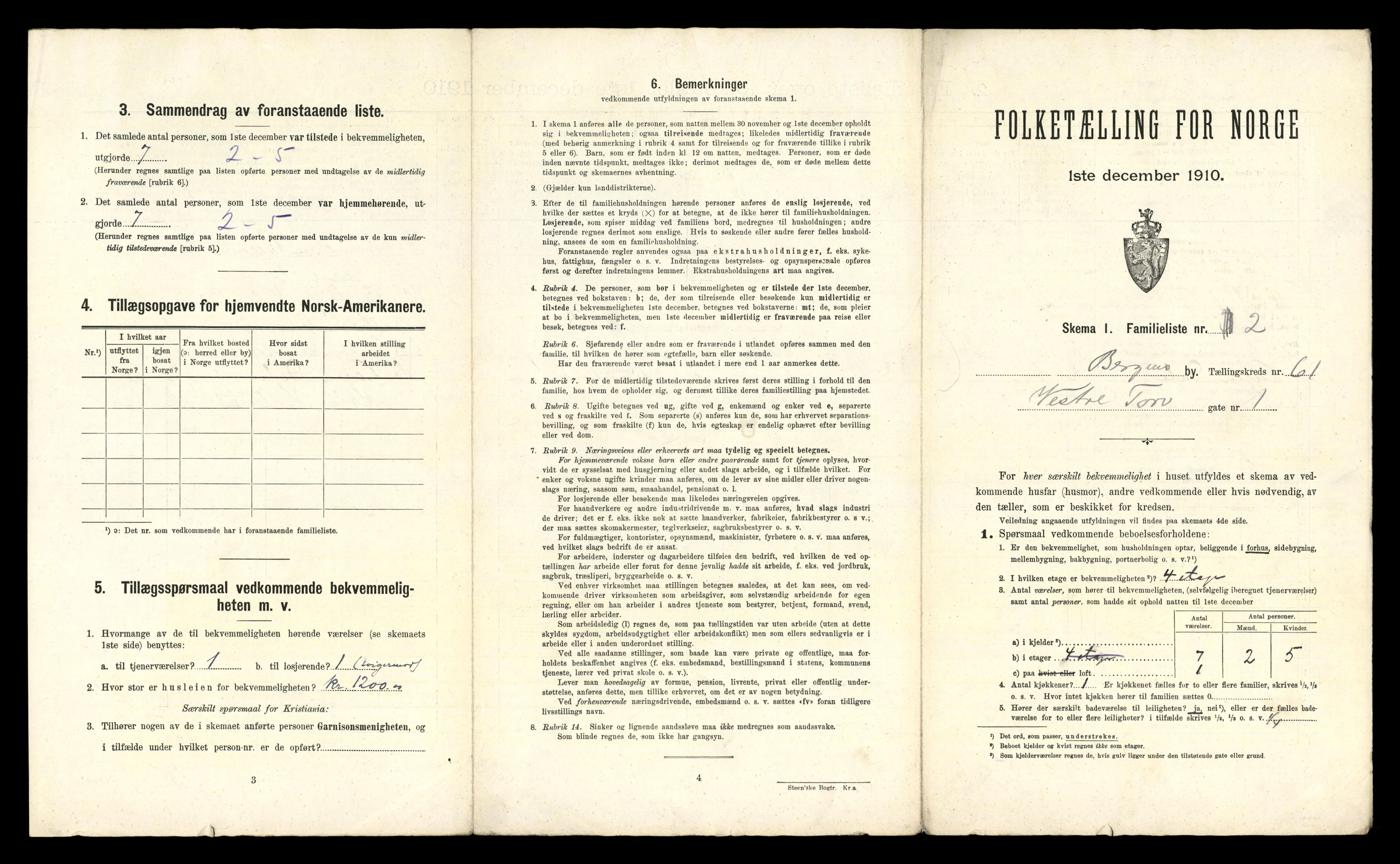 RA, 1910 census for Bergen, 1910, p. 21295