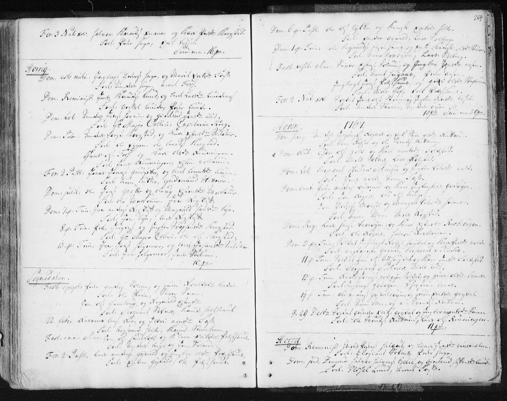Ministerialprotokoller, klokkerbøker og fødselsregistre - Sør-Trøndelag, SAT/A-1456/687/L0991: Parish register (official) no. 687A02, 1747-1790, p. 254