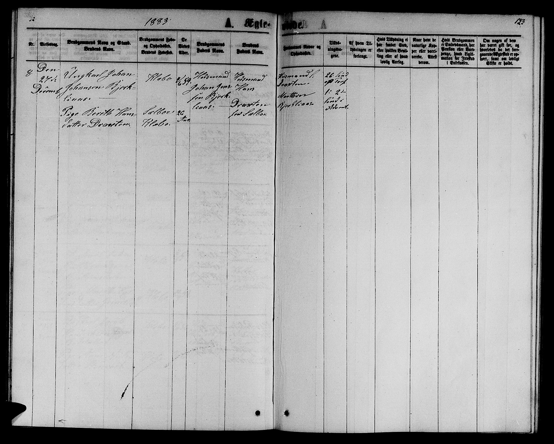 Ministerialprotokoller, klokkerbøker og fødselsregistre - Sør-Trøndelag, SAT/A-1456/618/L0451: Parish register (copy) no. 618C02, 1865-1883, p. 133