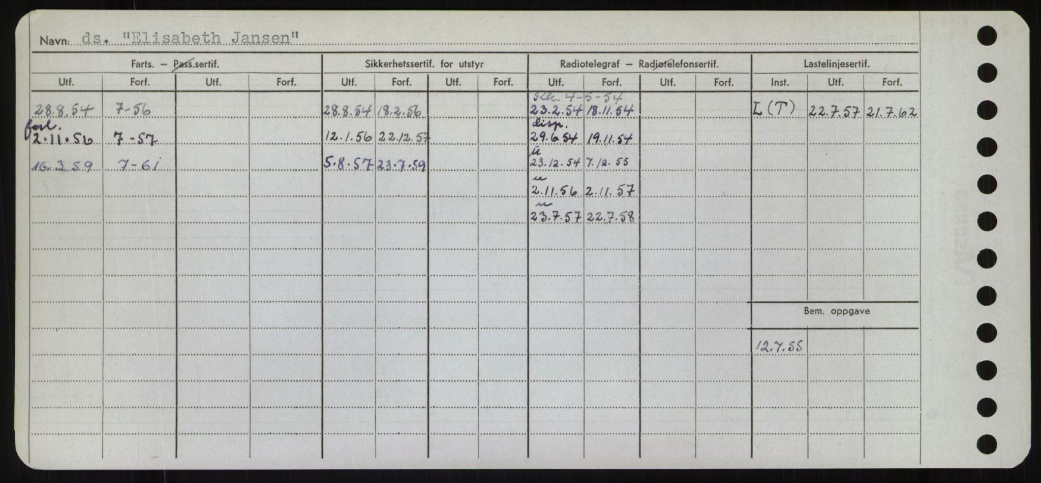 Sjøfartsdirektoratet med forløpere, Skipsmålingen, RA/S-1627/H/Hd/L0009: Fartøy, E, p. 328