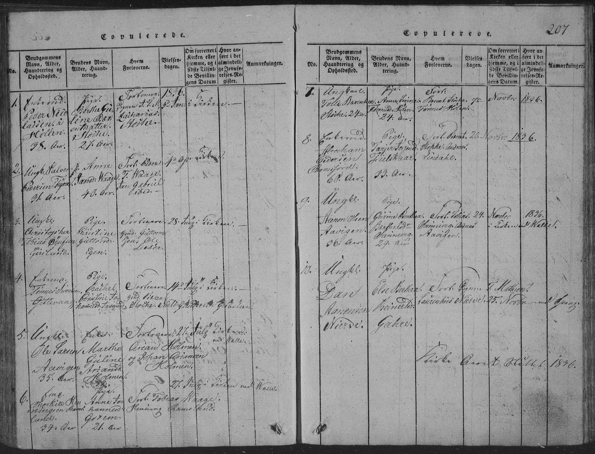 Sør-Audnedal sokneprestkontor, AV/SAK-1111-0039/F/Fb/Fba/L0001: Parish register (copy) no. B 1, 1815-1850, p. 207