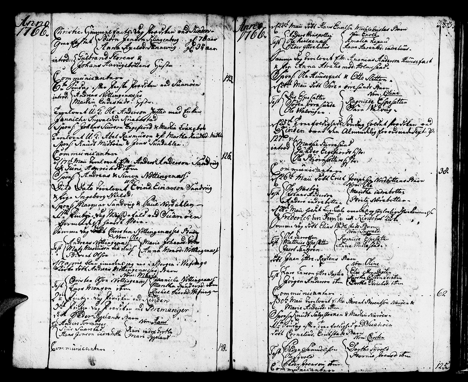 Kinn sokneprestembete, AV/SAB-A-80801/H/Haa/Haaa/L0002: Parish register (official) no. A 2, 1729-1785, p. 343