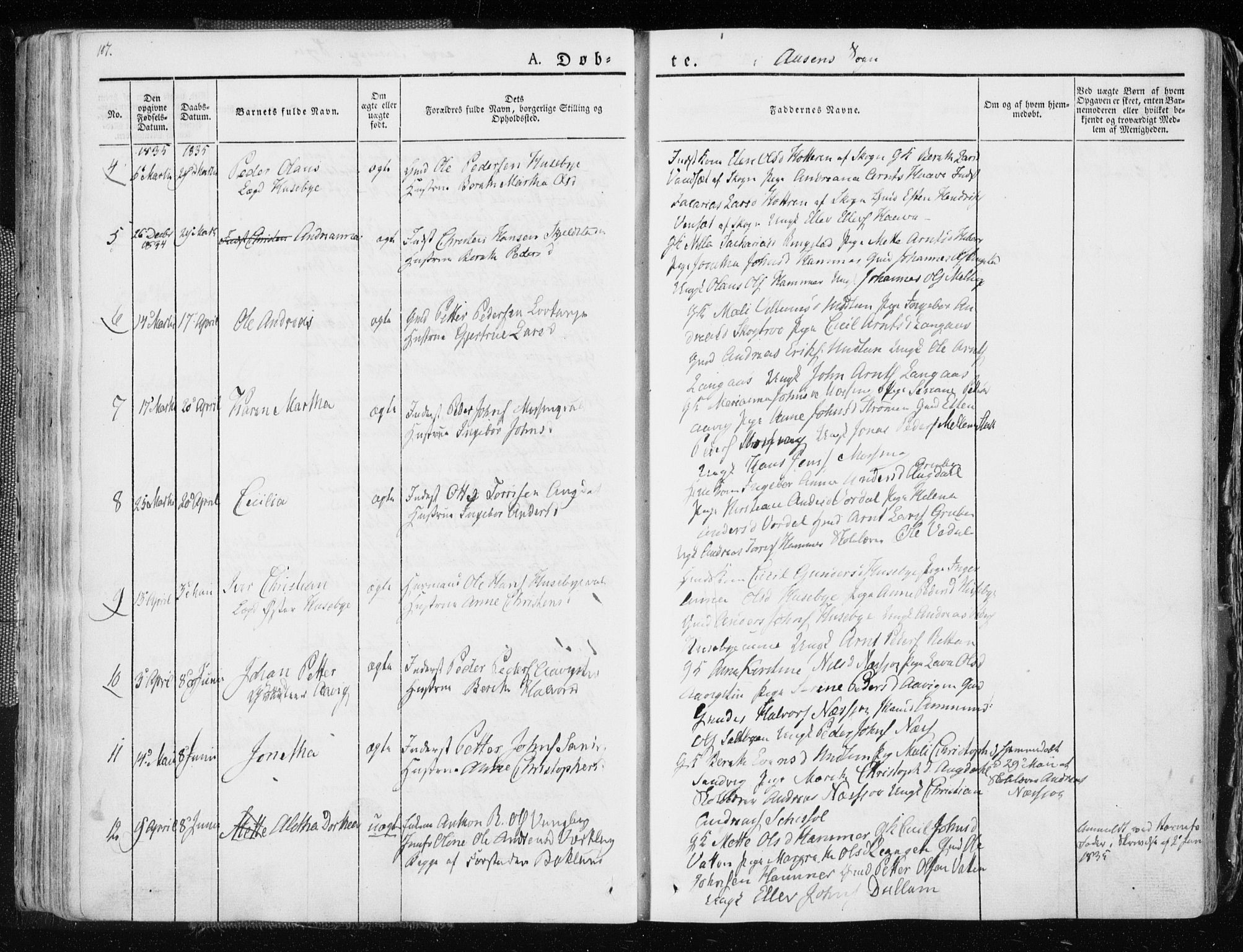 Ministerialprotokoller, klokkerbøker og fødselsregistre - Nord-Trøndelag, SAT/A-1458/713/L0114: Parish register (official) no. 713A05, 1827-1839, p. 107