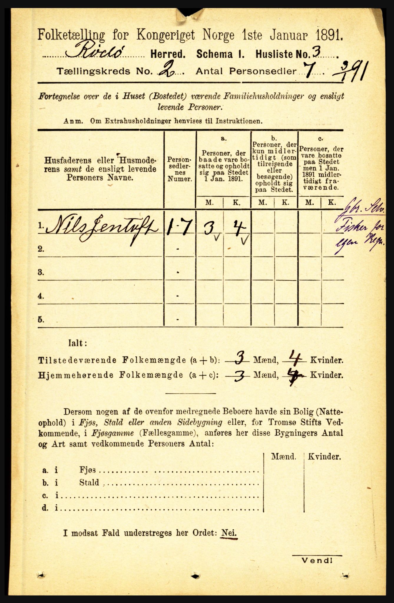 RA, 1891 census for 1836 Rødøy, 1891, p. 156