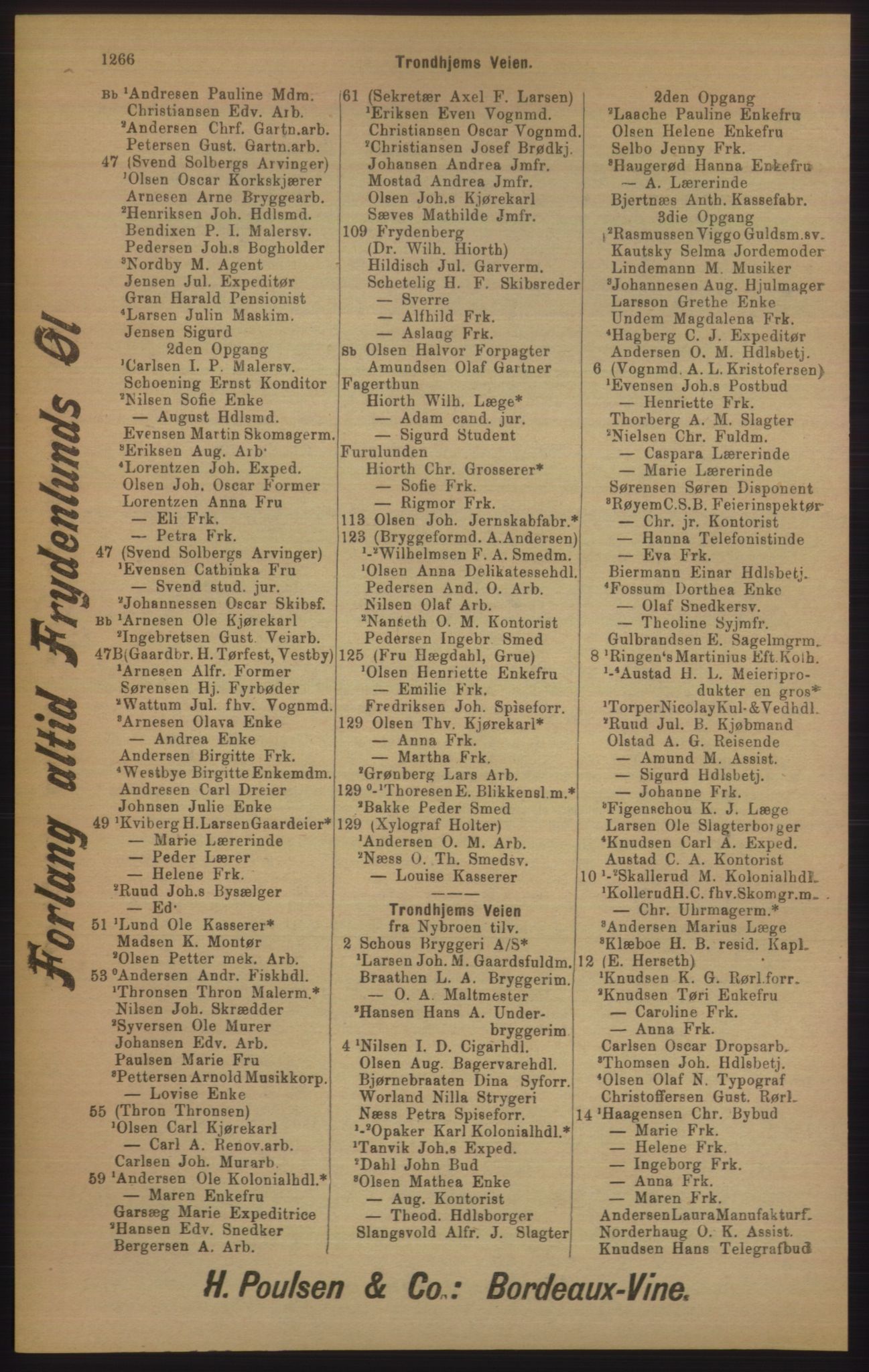 Kristiania/Oslo adressebok, PUBL/-, 1905, p. 1266