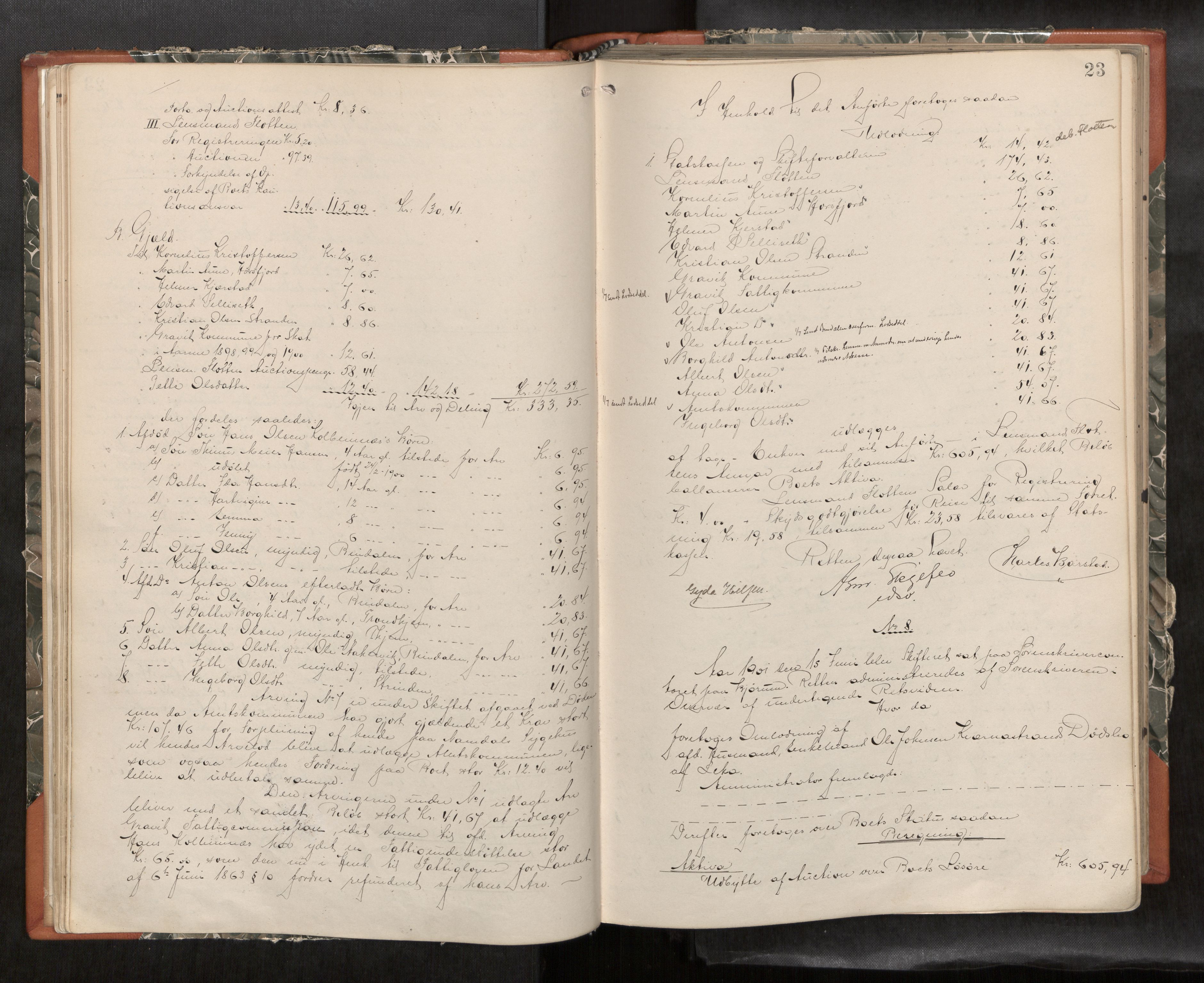 Namdal sorenskriveri, AV/SAT-A-4133/1/3/3A/L0047: Skifteprotokoll nr. 9, 1900-1909, p. 23
