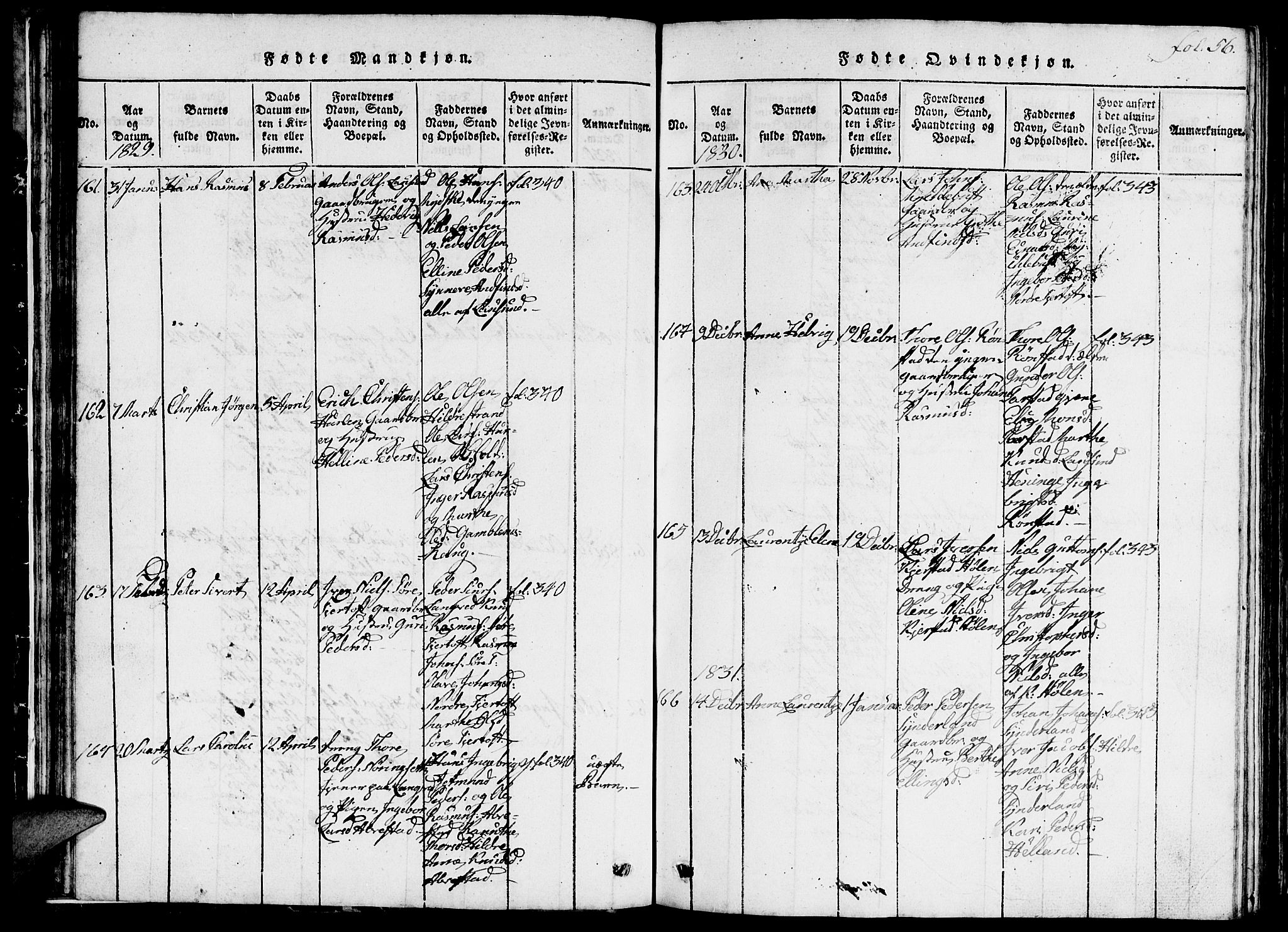 Ministerialprotokoller, klokkerbøker og fødselsregistre - Møre og Romsdal, AV/SAT-A-1454/536/L0506: Parish register (copy) no. 536C01, 1818-1859, p. 56