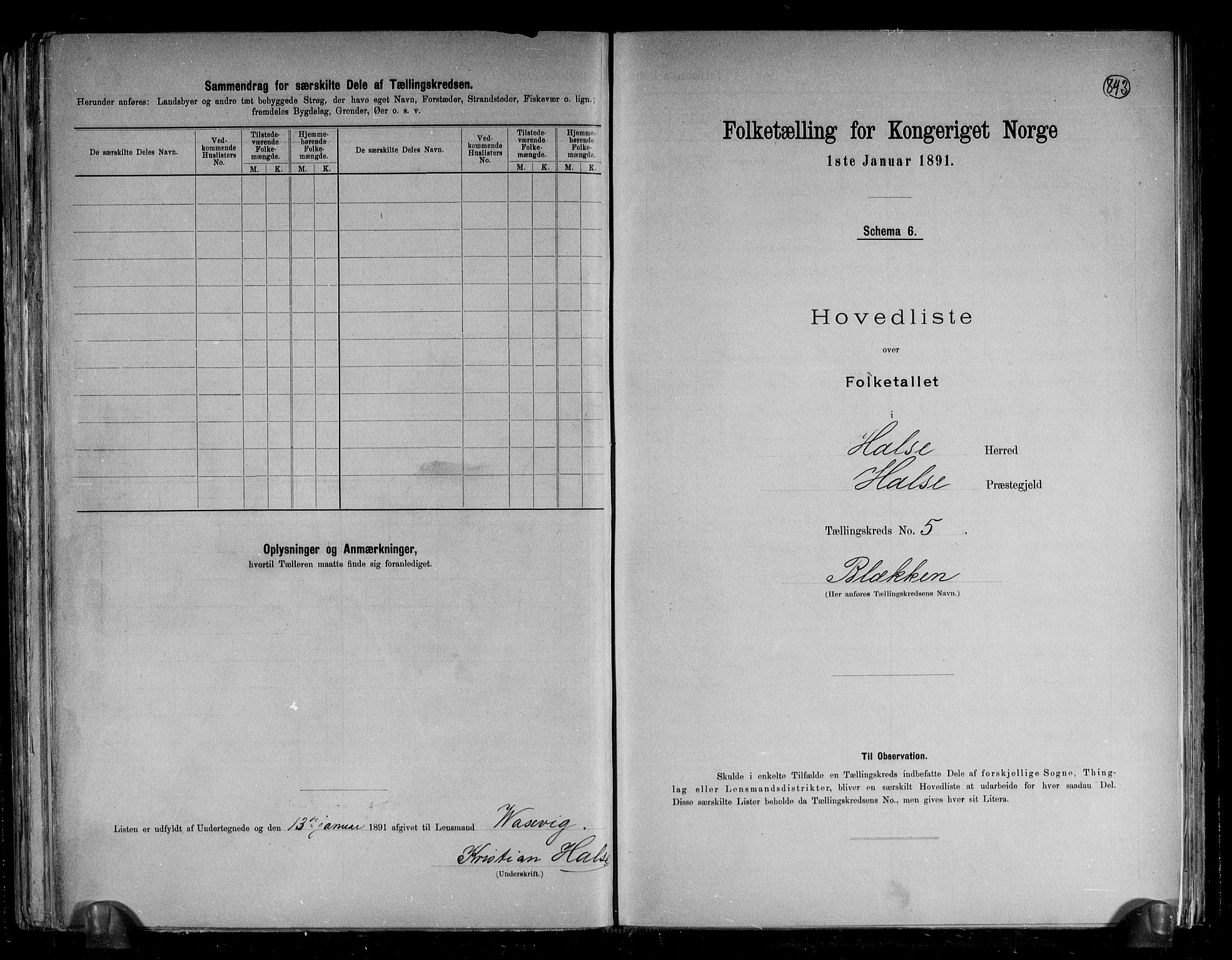 RA, 1891 census for 1571 Halsa, 1891, p. 21