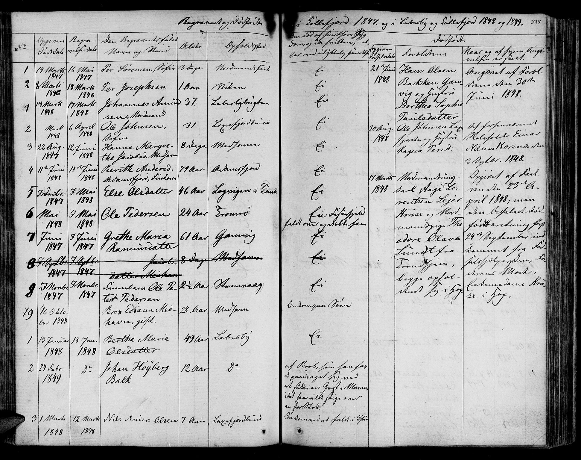 Lebesby sokneprestkontor, SATØ/S-1353/H/Ha/L0003kirke: Parish register (official) no. 3, 1833-1852, p. 237