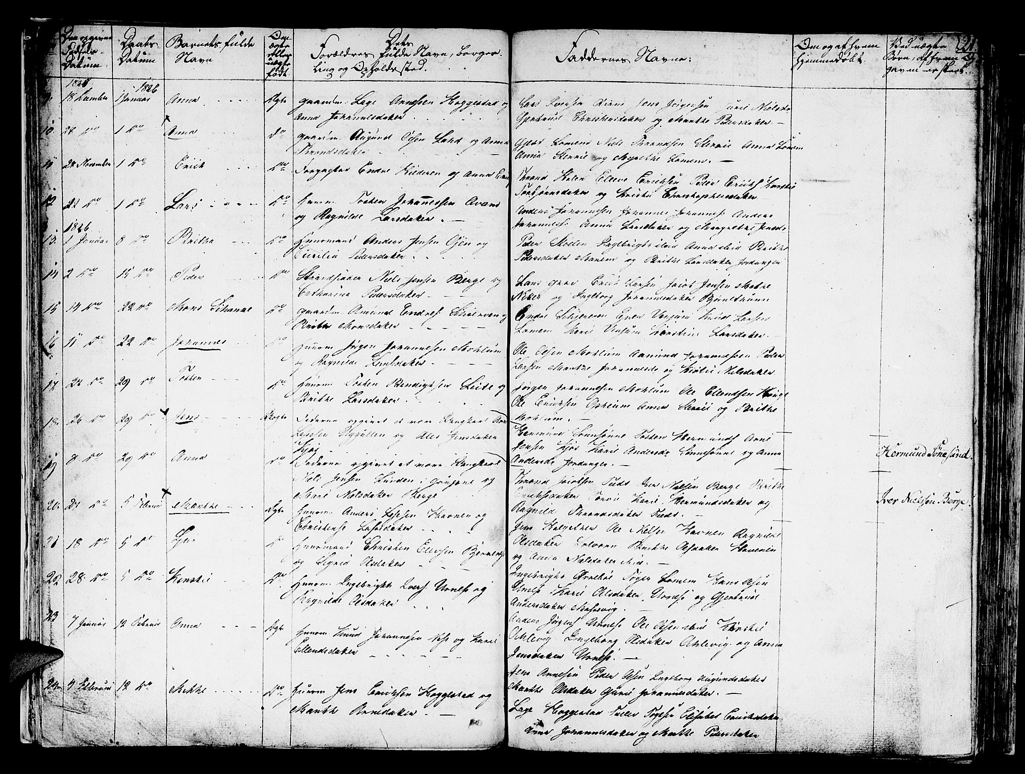 Hafslo sokneprestembete, AV/SAB-A-80301/H/Haa/Haaa/L0004: Parish register (official) no. A 4, 1821-1834, p. 21