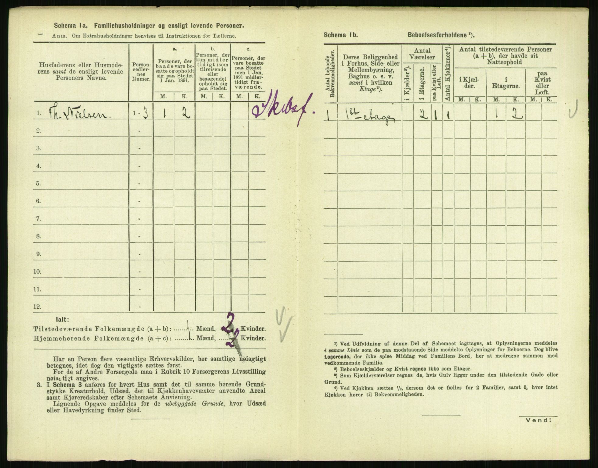 RA, 1891 census for 0801 Kragerø, 1891, p. 1125