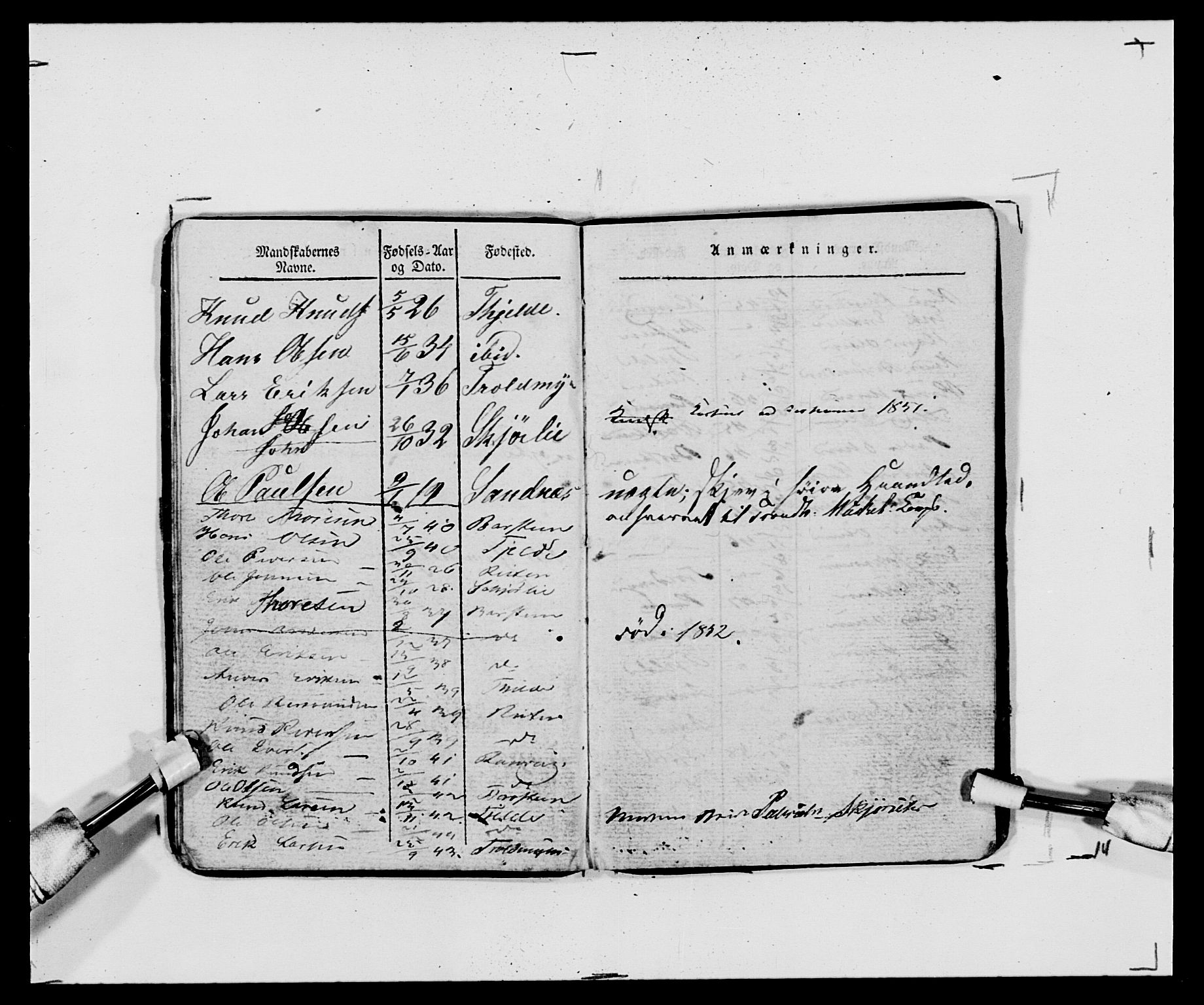 Generalitets- og kommissariatskollegiet, Det kongelige norske kommissariatskollegium, AV/RA-EA-5420/E/Eh/L0120: Tingvollske kompani, 1850-1870, p. 254