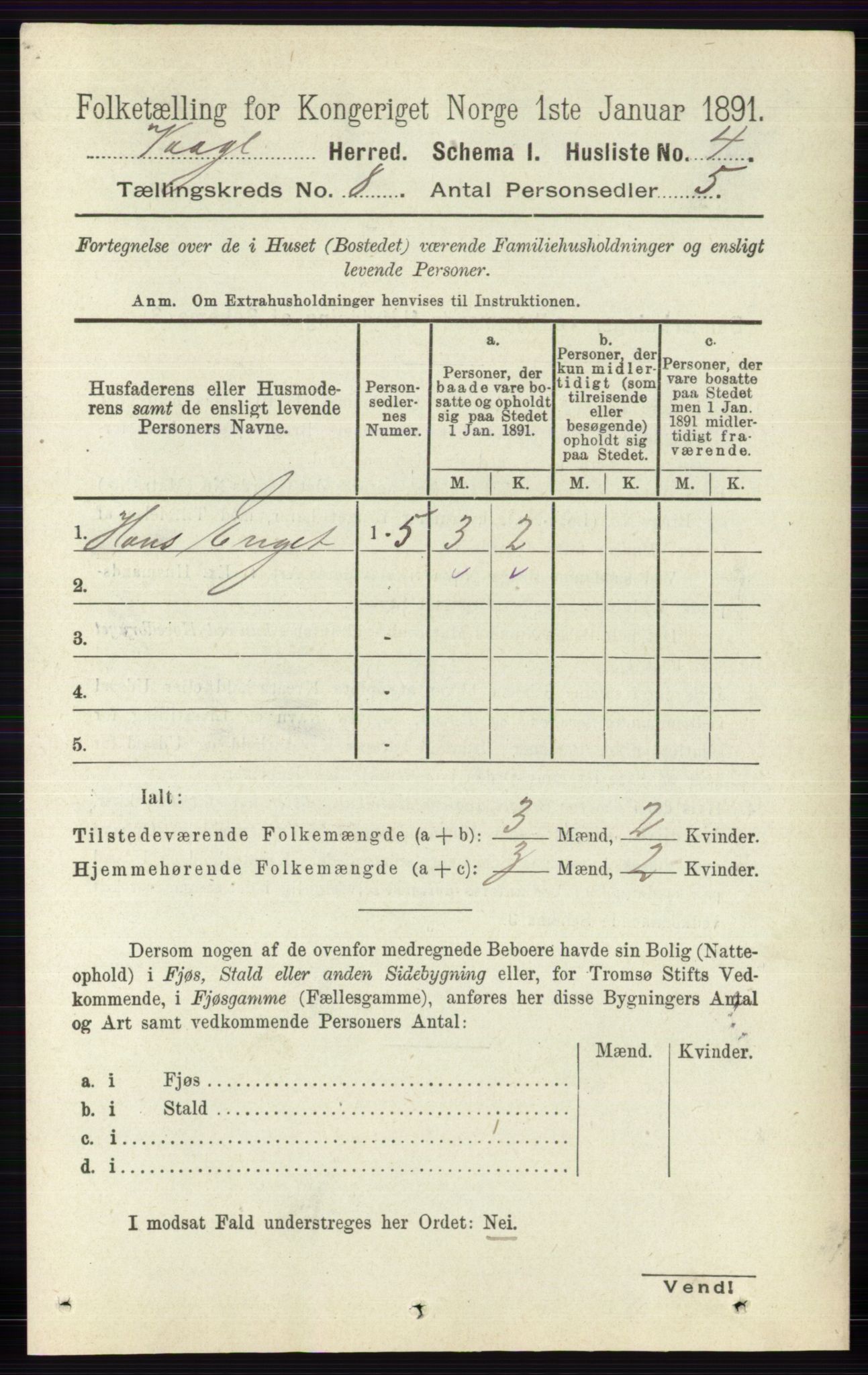 RA, 1891 census for 0515 Vågå, 1891, p. 4794