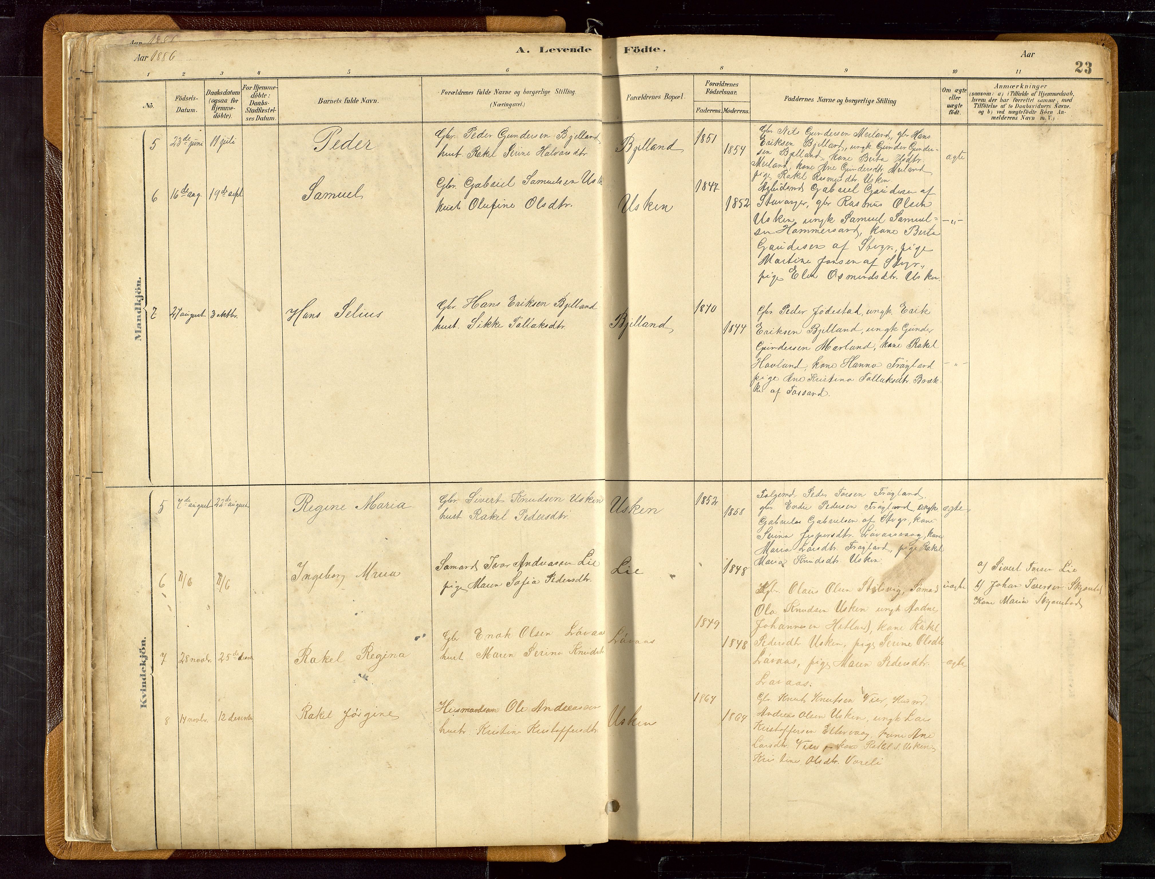 Hetland sokneprestkontor, SAST/A-101826/30/30BB/L0007: Parish register (copy) no. B 7, 1878-1910, p. 23